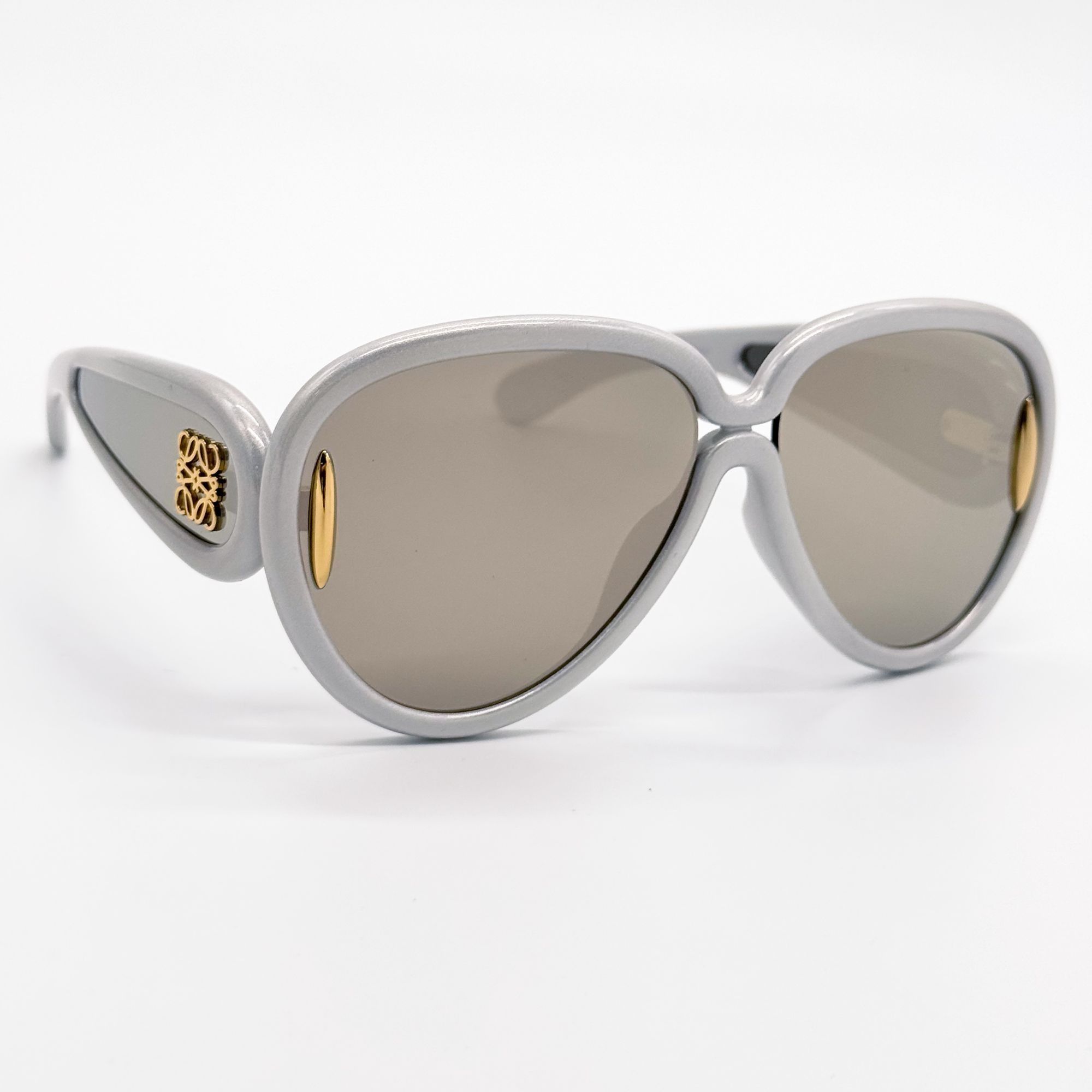 Loewe NEW LOEWE SUNGLASSES LW40132I 24C GRAY MASK UNISEX EYEWEAR L Size ONE SIZE - 5 Thumbnail
