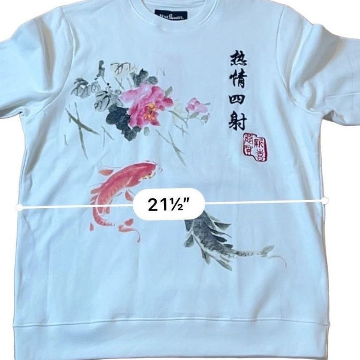 Other Blind Rooster Koi Fish Graphic Pullover Sweater Large NWT Size US L / EU 52-54 / 3 - 8 Thumbnail
