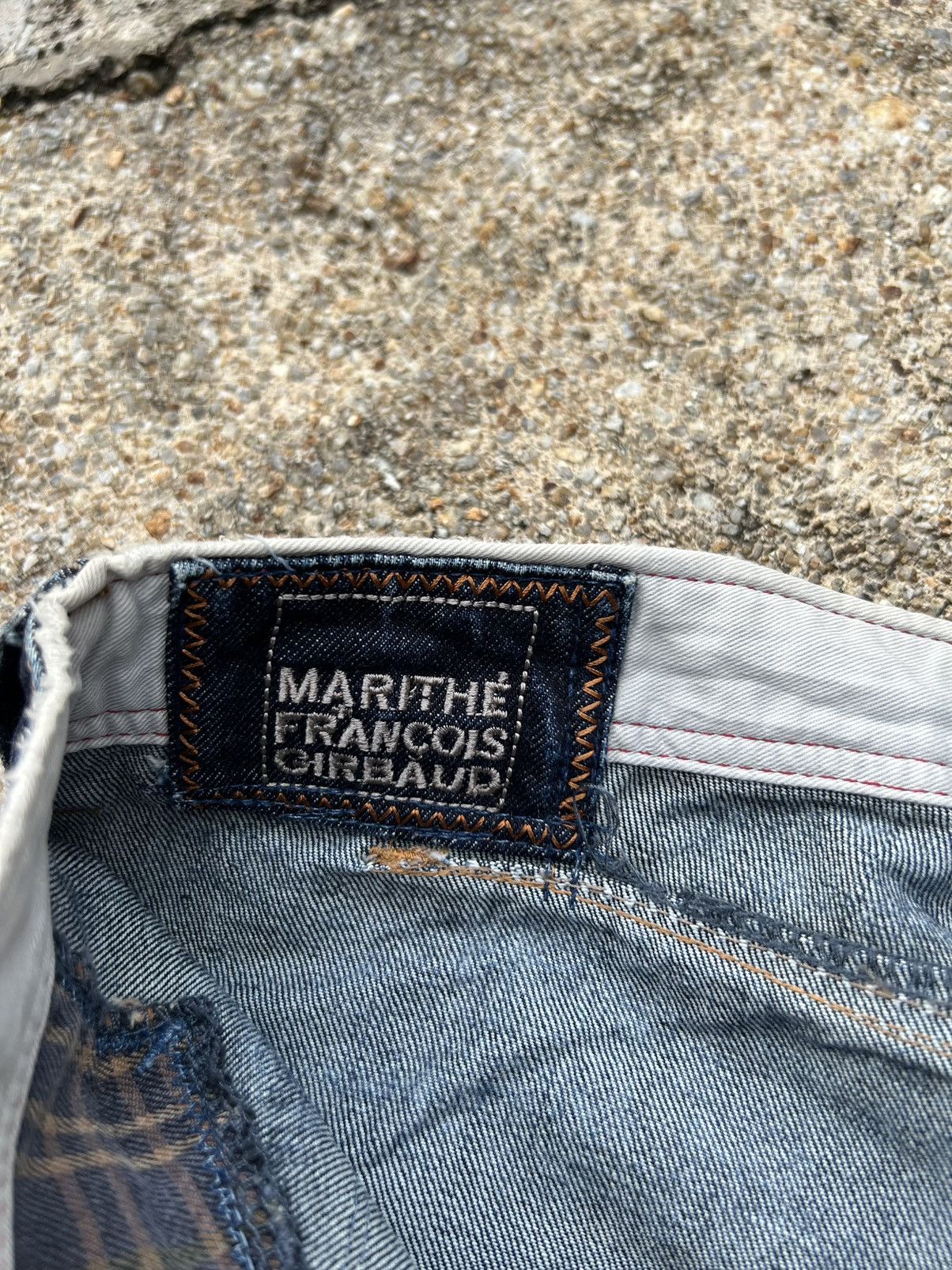 Marithe + Francois Girbaud Marithe Francois Girbaud Distressed Denim Design Size US 31 - 4 Thumbnail