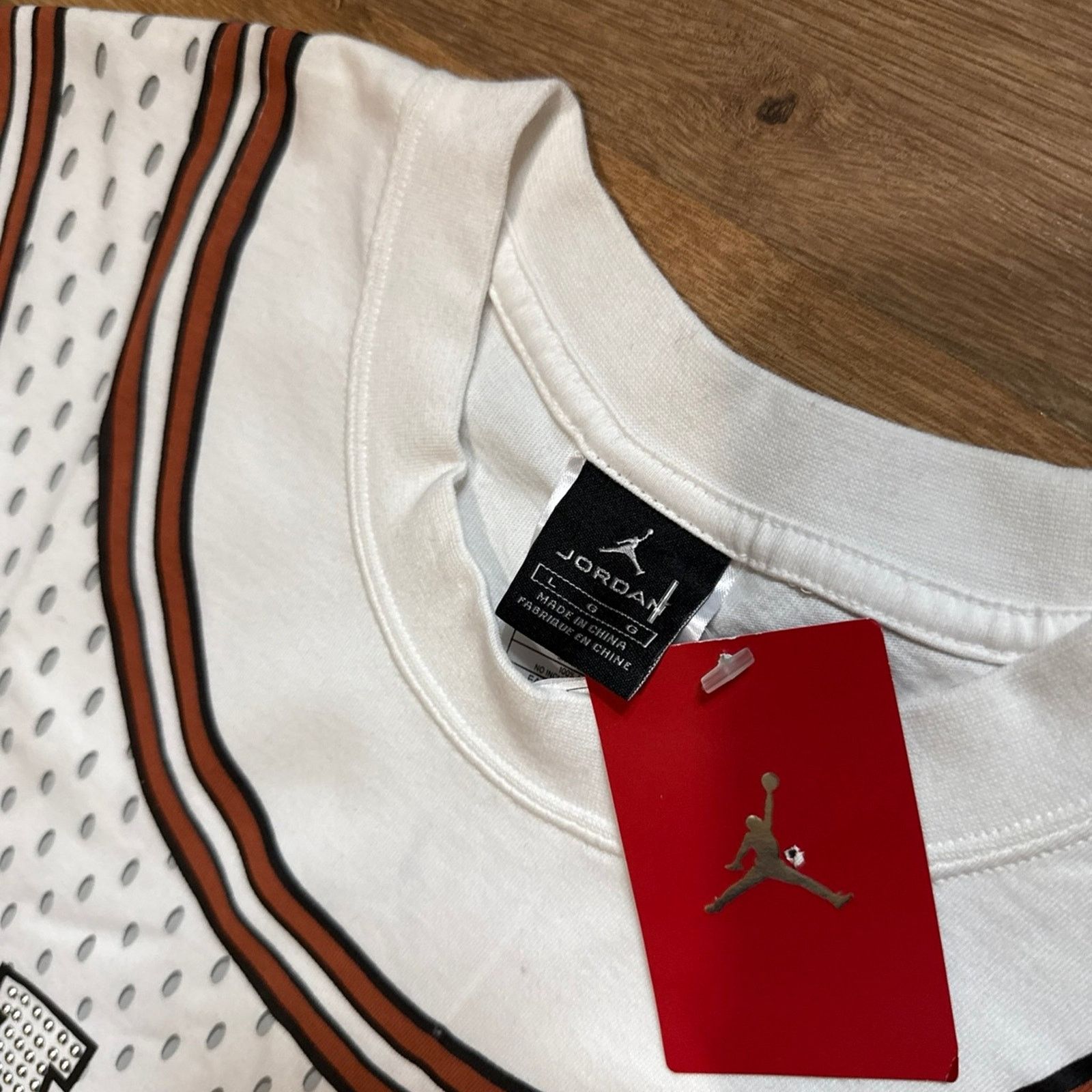 Jordan Brand 2007 Air Jordan Studded Jersey Short Sleeve Shirt Size US L / EU 52-54 / 3 - 6 Thumbnail