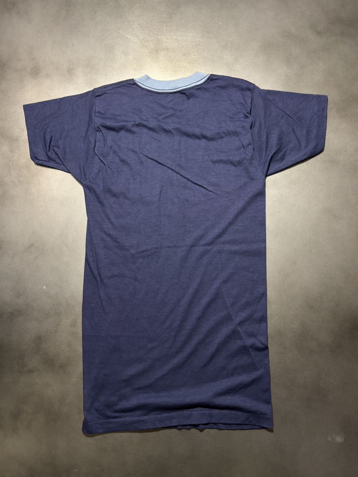 Vintage 1980s Ringer Tee 80s Vintage Blank Tee 5050 Thrashed Surplus Size US S / EU 44-46 / 1 - 5 Thumbnail