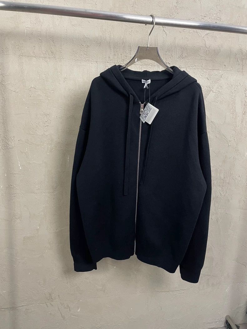Loewe loewe Black large back logo wool zip-up jacket 2506-Nextarr Size US L / EU 52-54 / 3 - 1 Thumbnail