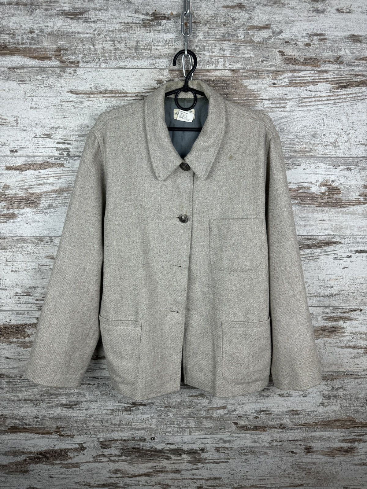 agnes b. Mens Vintage Agnes B. Paris Wool Jacket overshirt sweatshirt Size US M / EU 48-50 / 2 - 2 Thumbnail