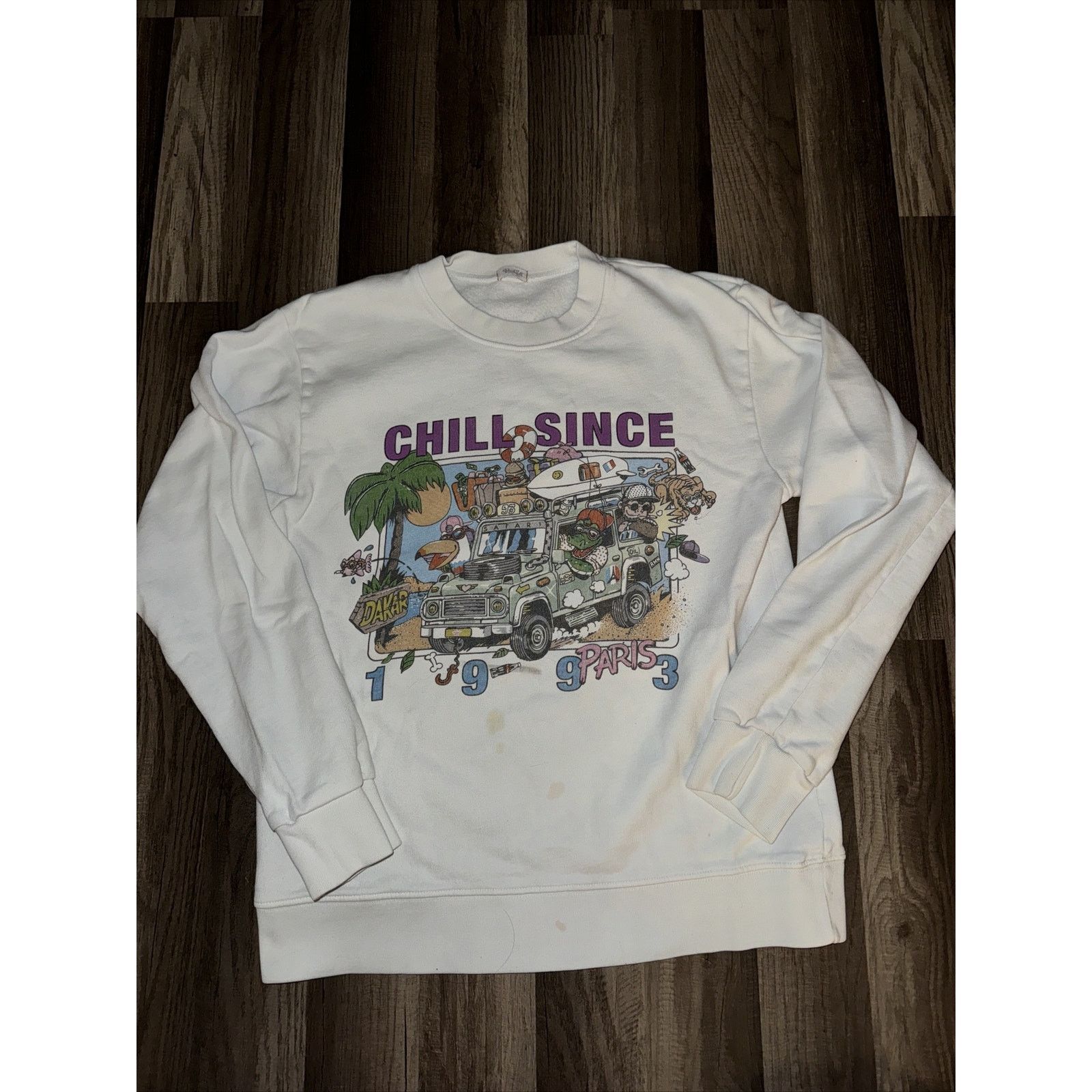 Galt Crew × Vintage John Galt Vintage 1993 Beach Surf Crewneck White 20x25 Med Size US M / EU 48-50 / 2 - 1 Thumbnail