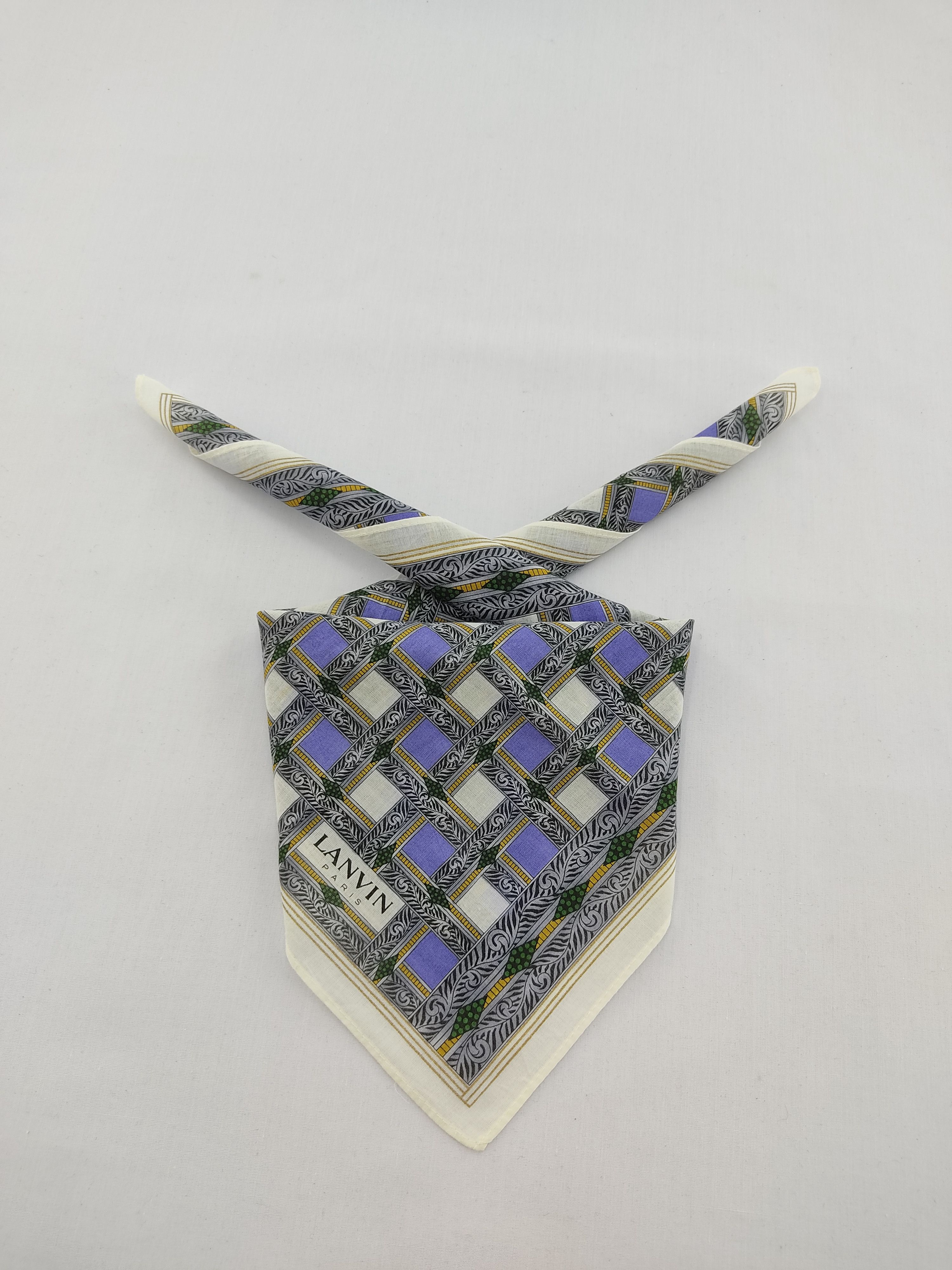 Lanvin × Vintage Vintage Lanvin Handkerchief / Neckwear / Bandana Size ONE SIZE - 1 Thumbnail