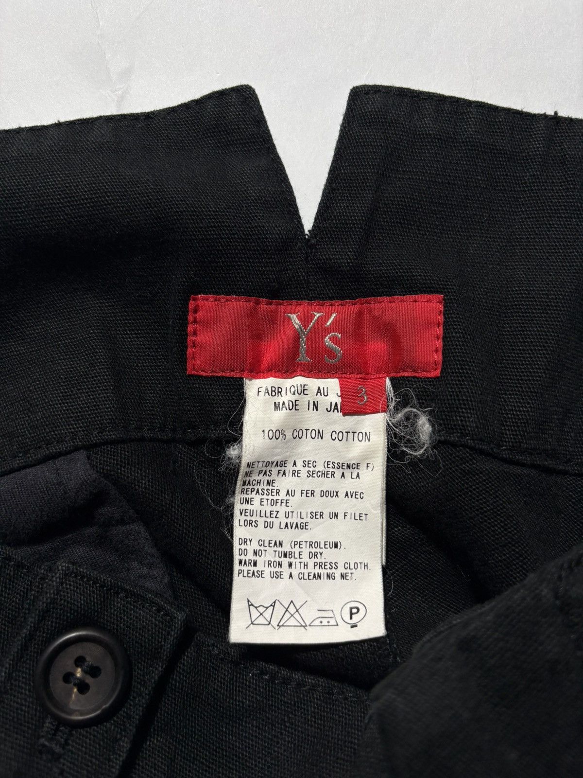 Y's Y’s YOHJI YAMAMOTO CROPPED BLACK PANTS Size 31" - 5 Thumbnail