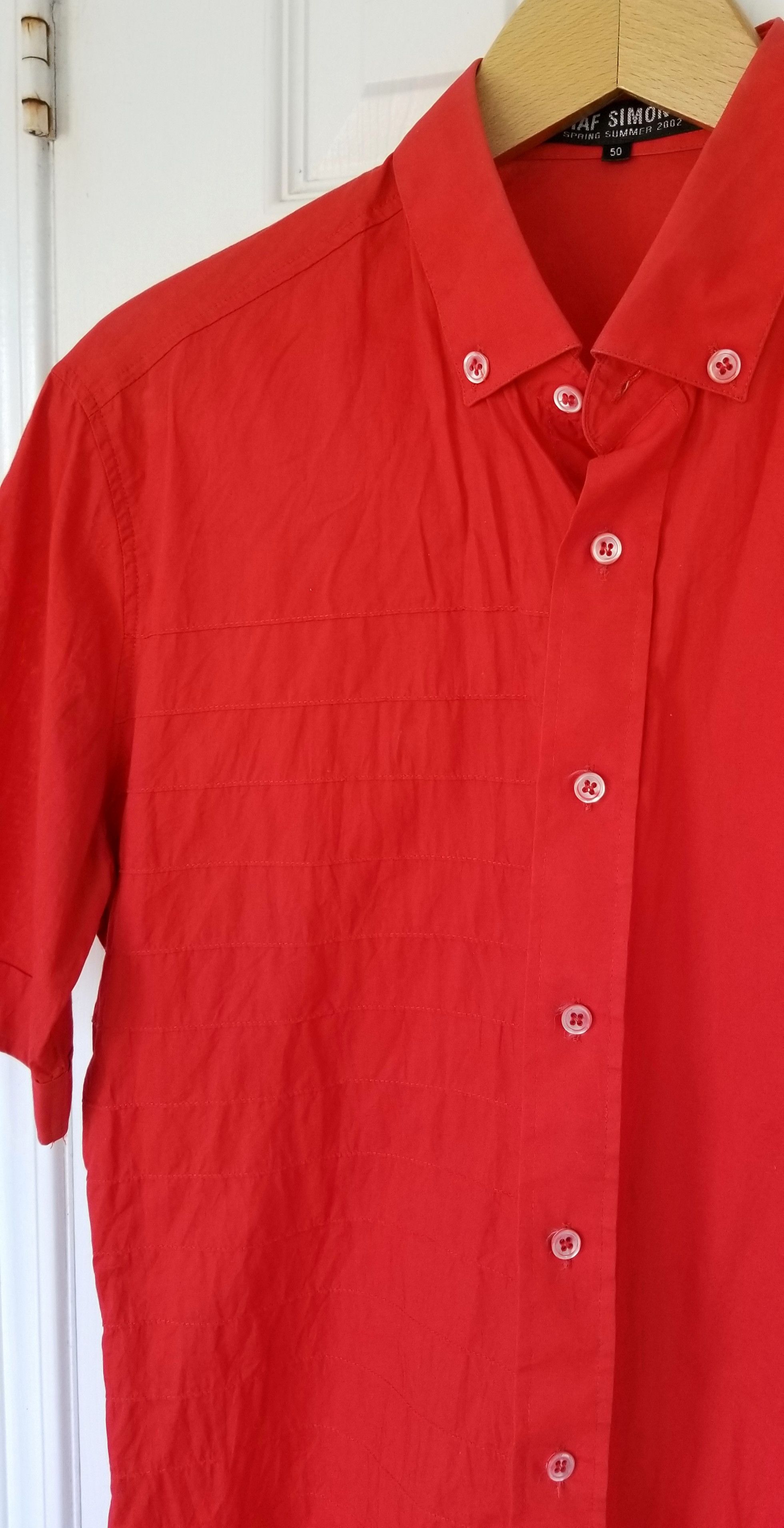 Raf Simons Raf Simons Archival Vivid Red Vibrant Cardinal Shirt Size US S / EU 44-46 / 1 - 8 Thumbnail