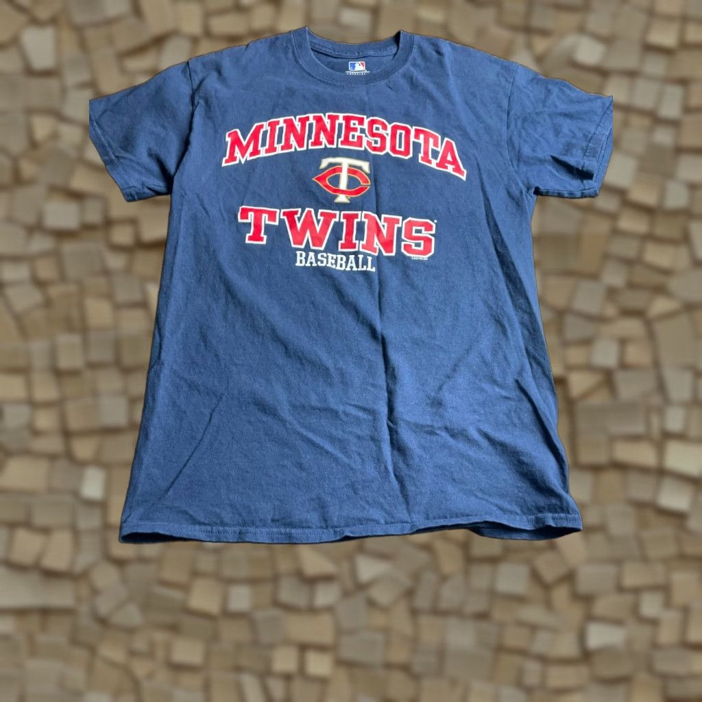 MLB Genuine Merchandise Shirt Men's Medium Navy Blue MLB Minnesota Twins Baseball T-Shirt Crew Neck Short Sleeve Mens Size US M / EU 48-50 / 2 - 1 Thumbnail