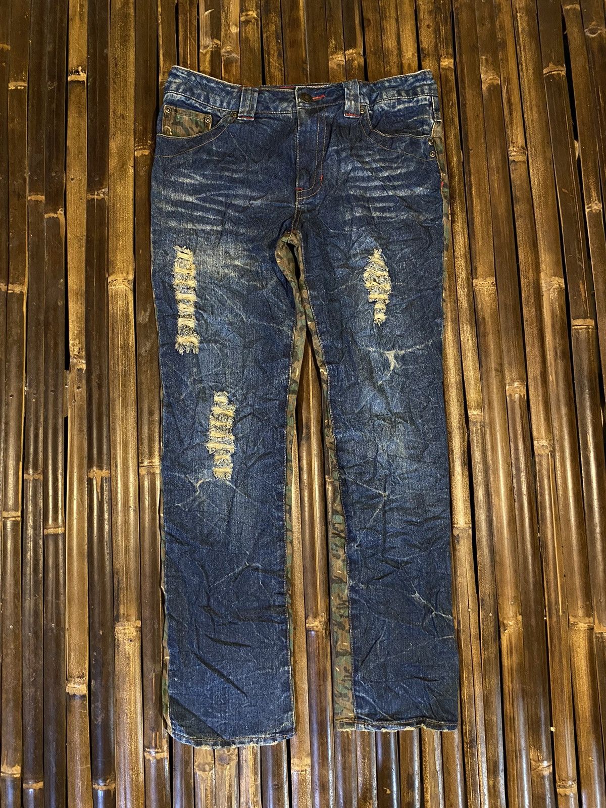 14th Addiction × 20471120 × Hysteric Glamour SKY BOMBER DENIM PANTS Size US 32 / EU 48 - 3 Thumbnail
