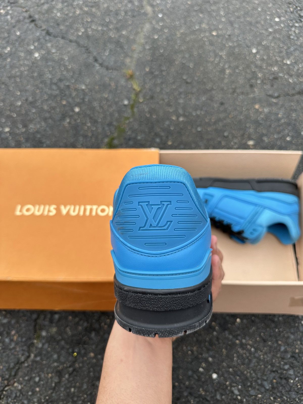 Louis Vuitton Louis Vuitton trainer black/Blue Size US 13 / EU 46 - 4 Thumbnail