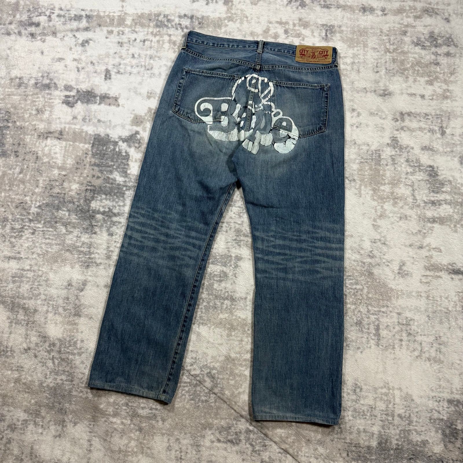 Bape × Nigo Authentic Bape 2000’s Sleeping Baby Milo Jeans 34 Size US 34 / EU 50 - 1 Thumbnail
