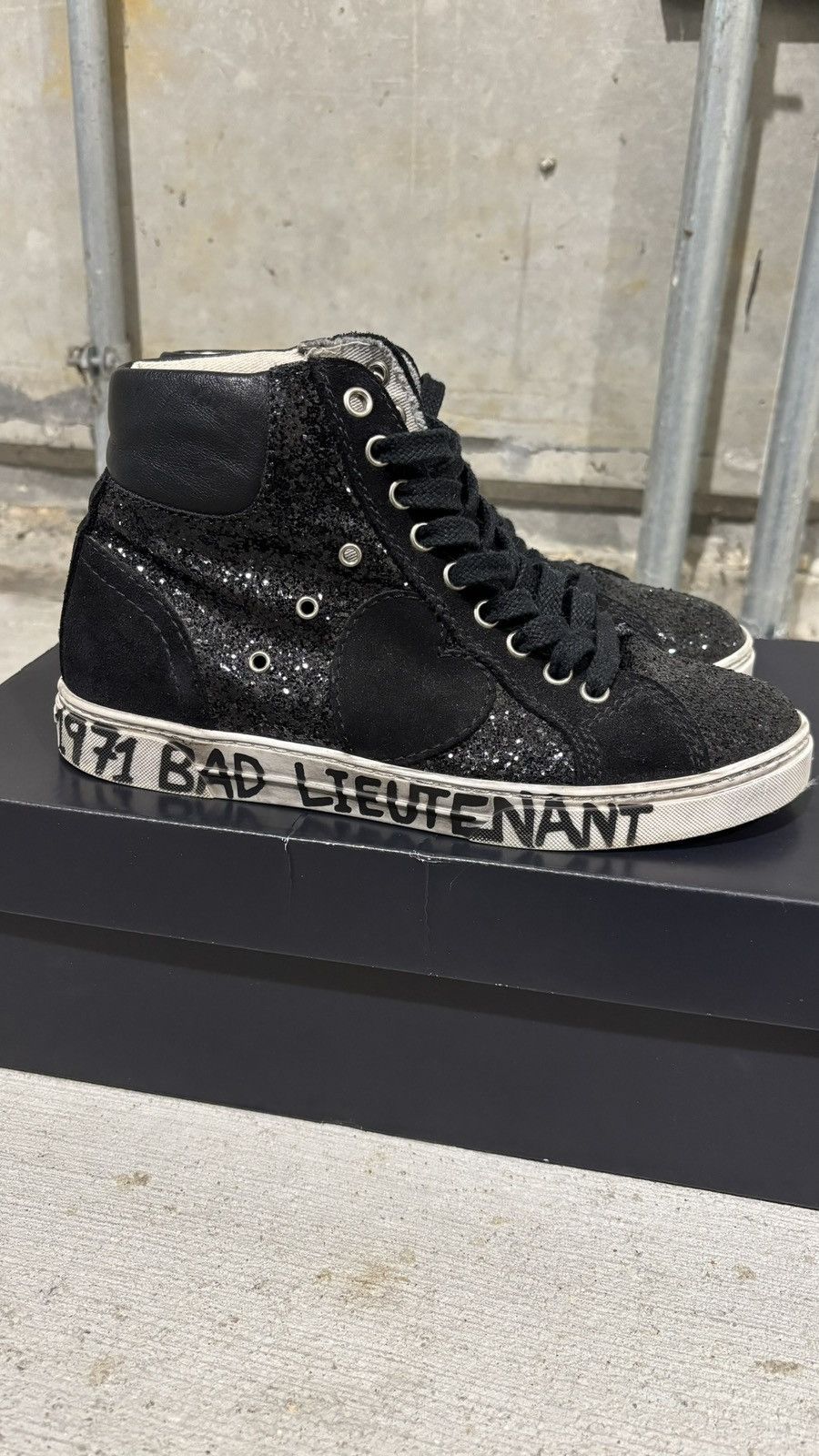 レザー ハイカットスニーカー 1971 BAD LIEUTENANT レザー ハイカットスニーカー 1971 BAD LIEUTENANT