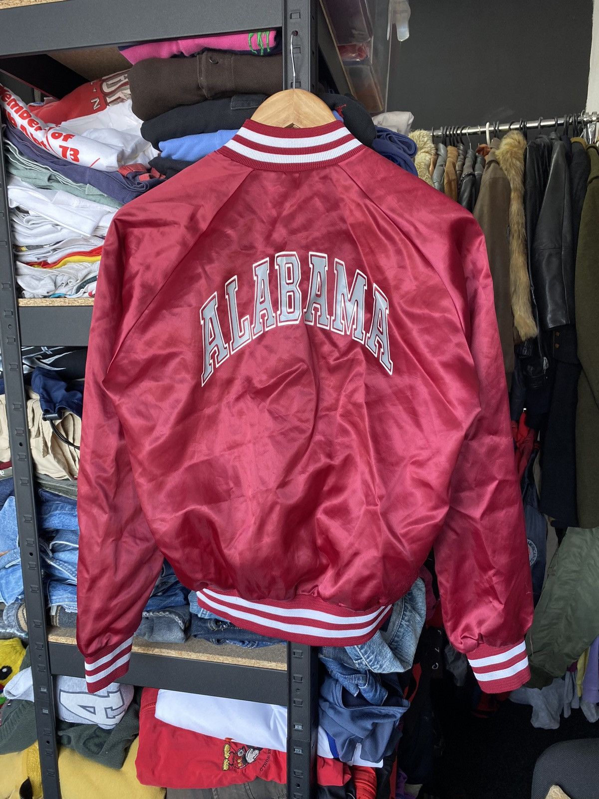 VNTG 90s USA Locker Line Red Jacket Crimson Tide Alabama