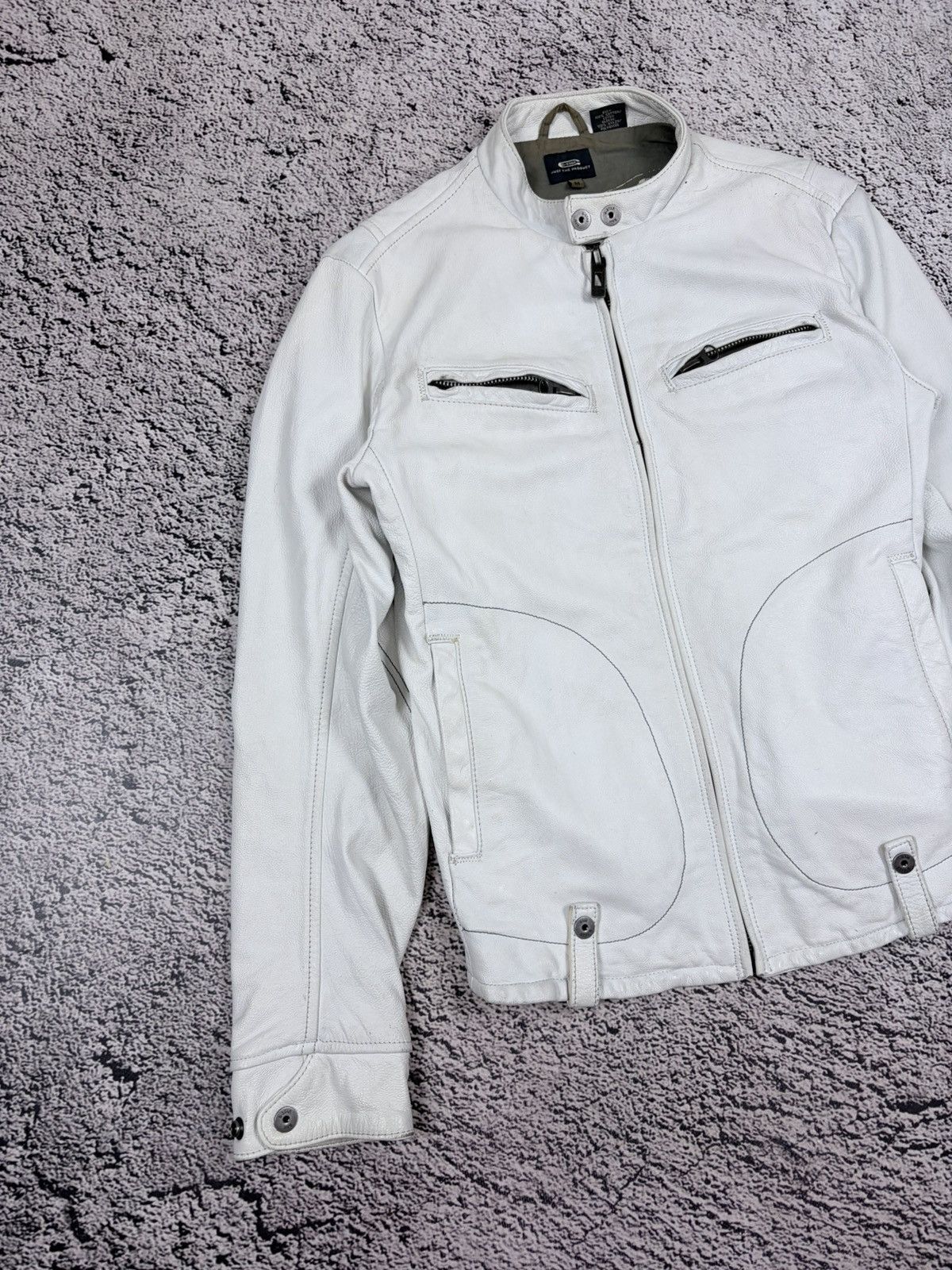 G-Star G-Star Raw Archive White Cowhide Leather Moto Jacket M Size US M / EU 48-50 / 2 - 2 Thumbnail