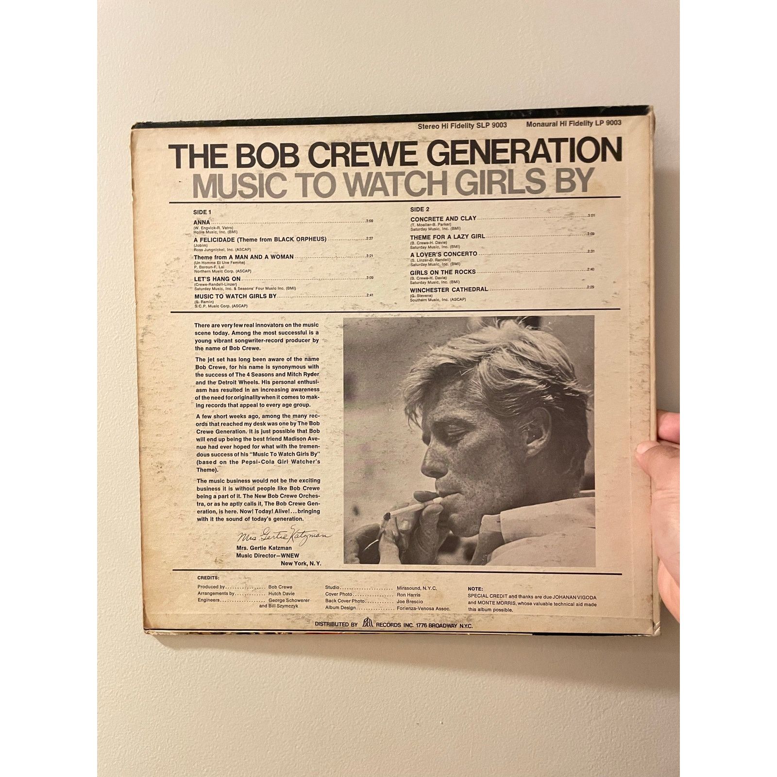 INTENTIONALLY BLANK Bob Crewe Generation - Music To Watch Girls By LP vinyl 1967 Size ONE SIZE - 2 Thumbnail
