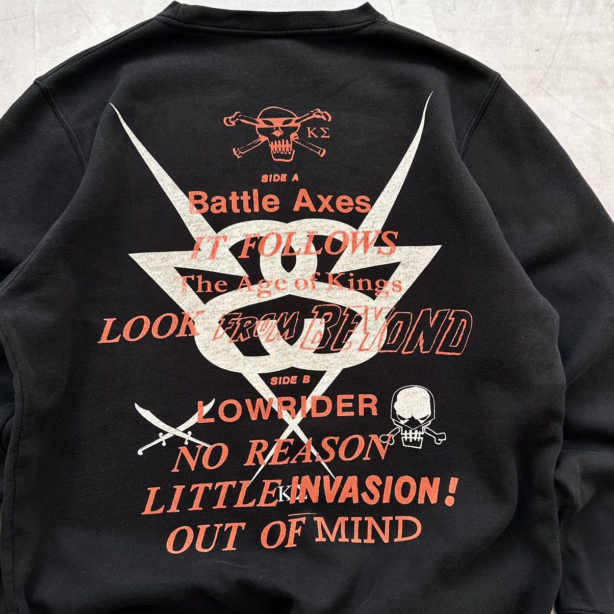 Comme des Garcons × Stussy 00s Stussy Battle Axes USA Vintage Sweatshirt Crewneck Size US L / EU 52-54 / 3 - 2 Thumbnail