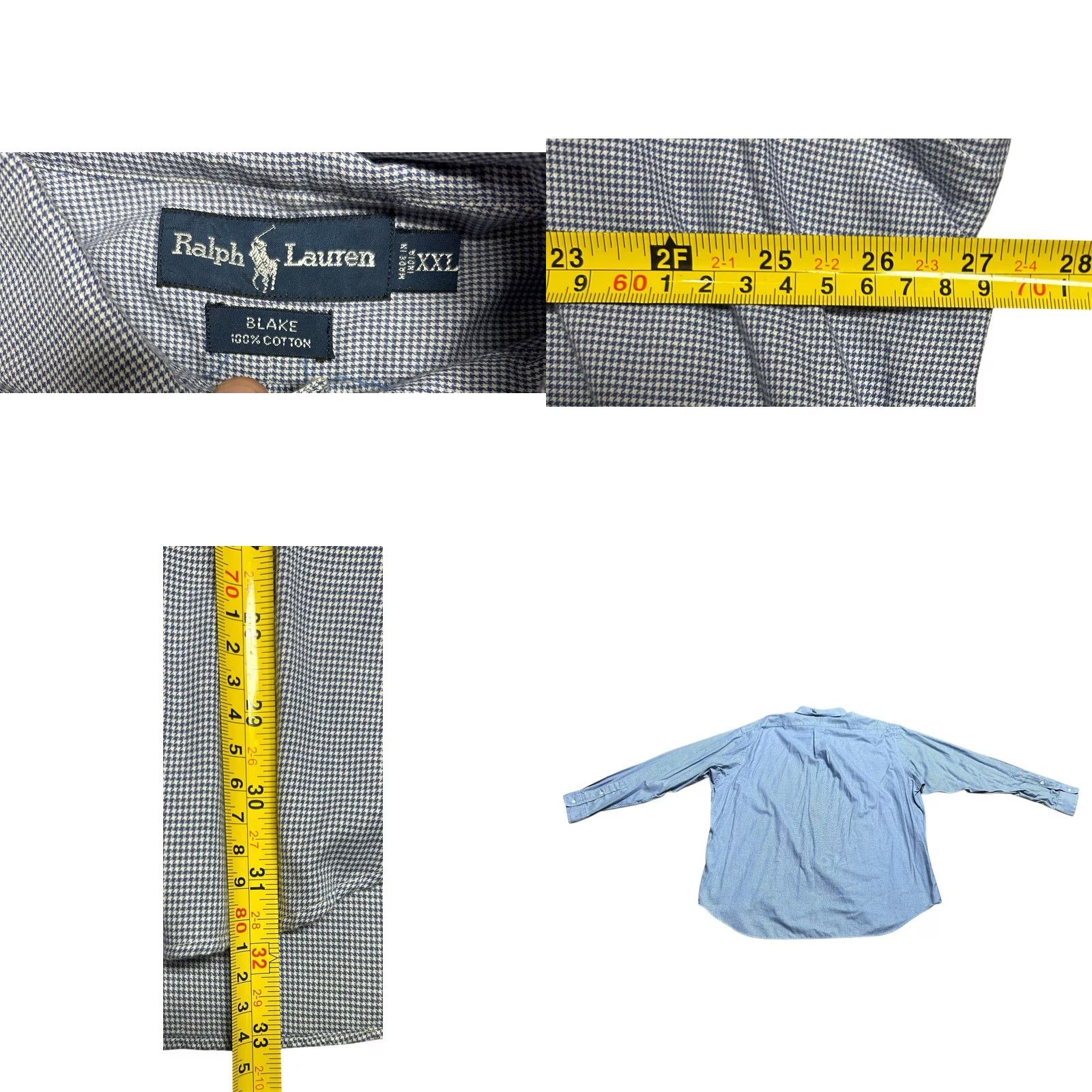 Ralph Lauren VINTAGE Ralph Lauren Blake Button-Down Shirt Men 2XL Blue Plaid Long Sleeve Lot Of 2 VTG Size US XXL / EU 58 / 5 - 10 Thumbnail