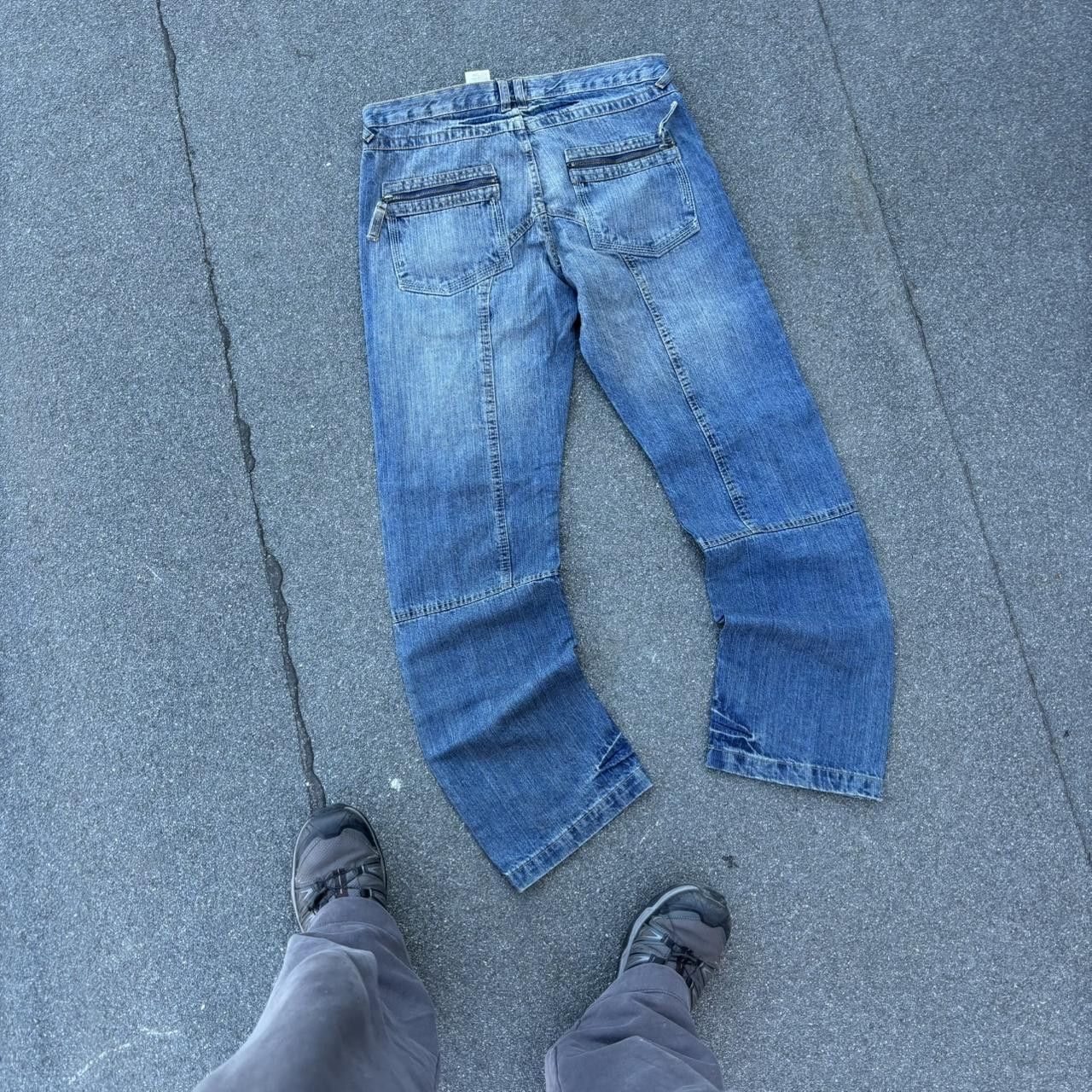 Japanese Brand × Vintage Vintage y2k 90s embroidered zipper details acid wash jeans Size US 33 - 6 Thumbnail