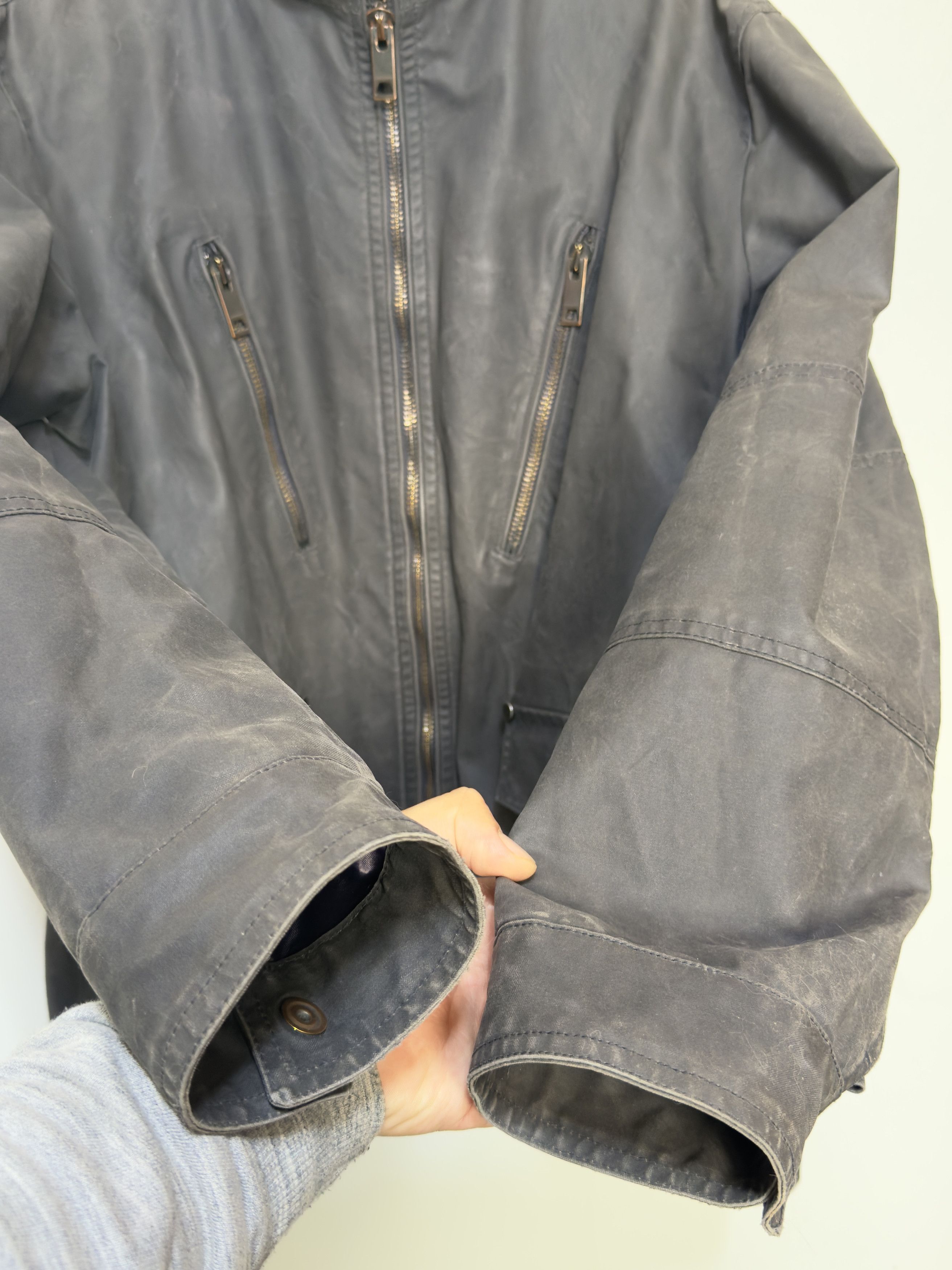 Burberry 🔥 burberry rare biker down jacket waxed novacheck size L Size US L / EU 52-54 / 3 - 8 Thumbnail