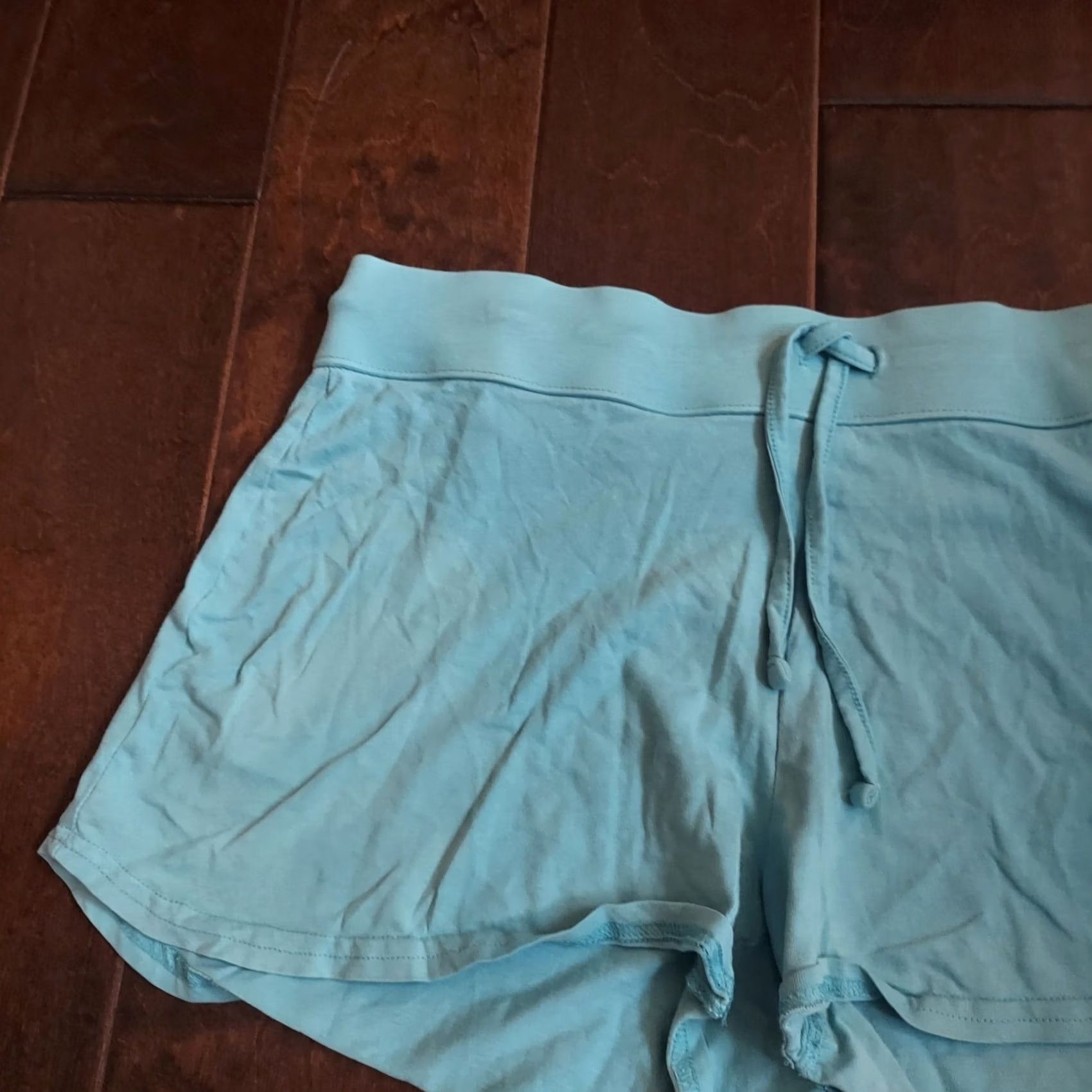 Vintage Kmart Women's Blue Drawstring Shorts - Size M - Cotton - Casual Travel - Solid Pattern - Regular - Women's Shorts - Blue - Drawstring - B616 Size 32" / US 10 / IT 46 - 7 Thumbnail