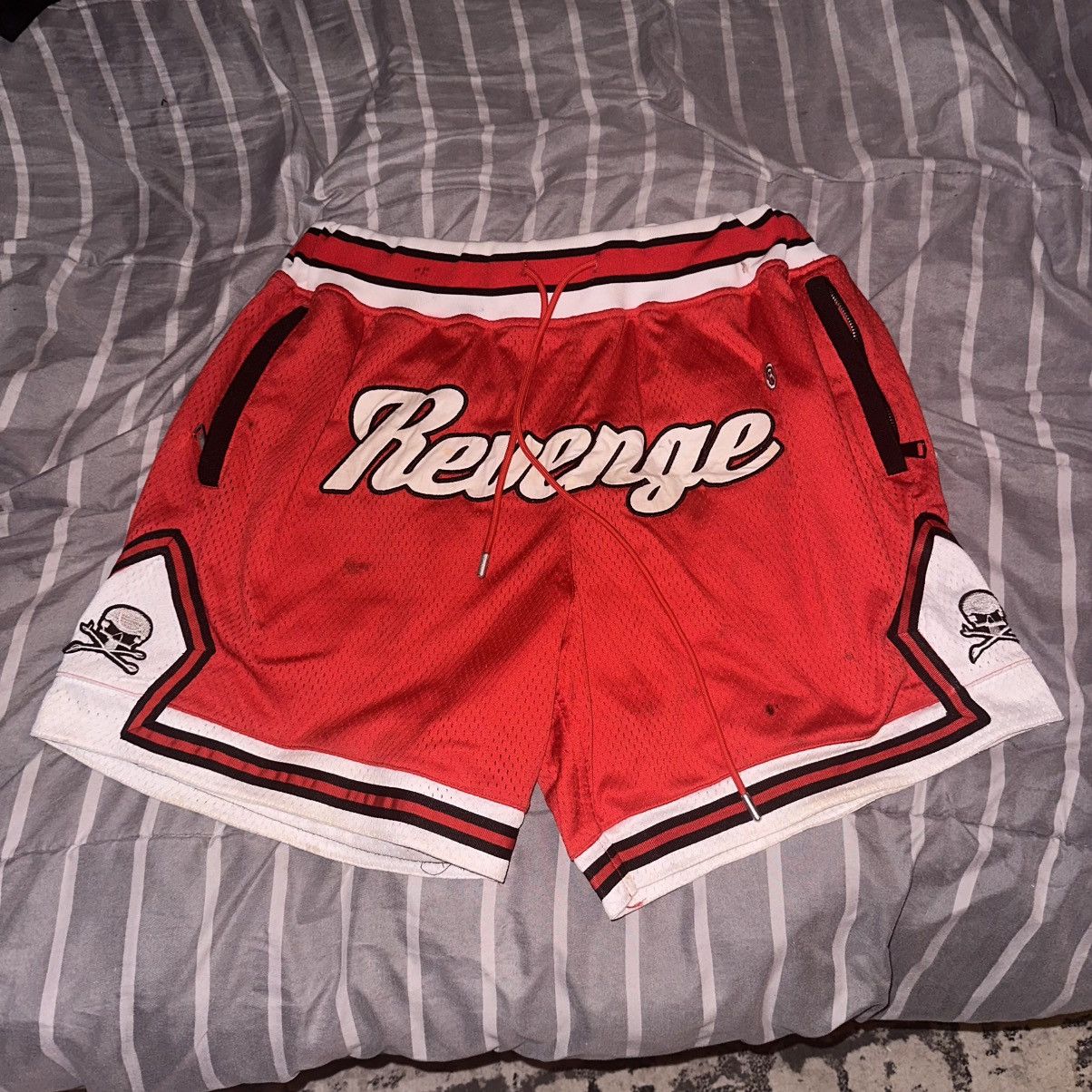 Revenge Revenge Red Ruby Basketball Shorts Size US 30 / EU 46 - 1 Thumbnail