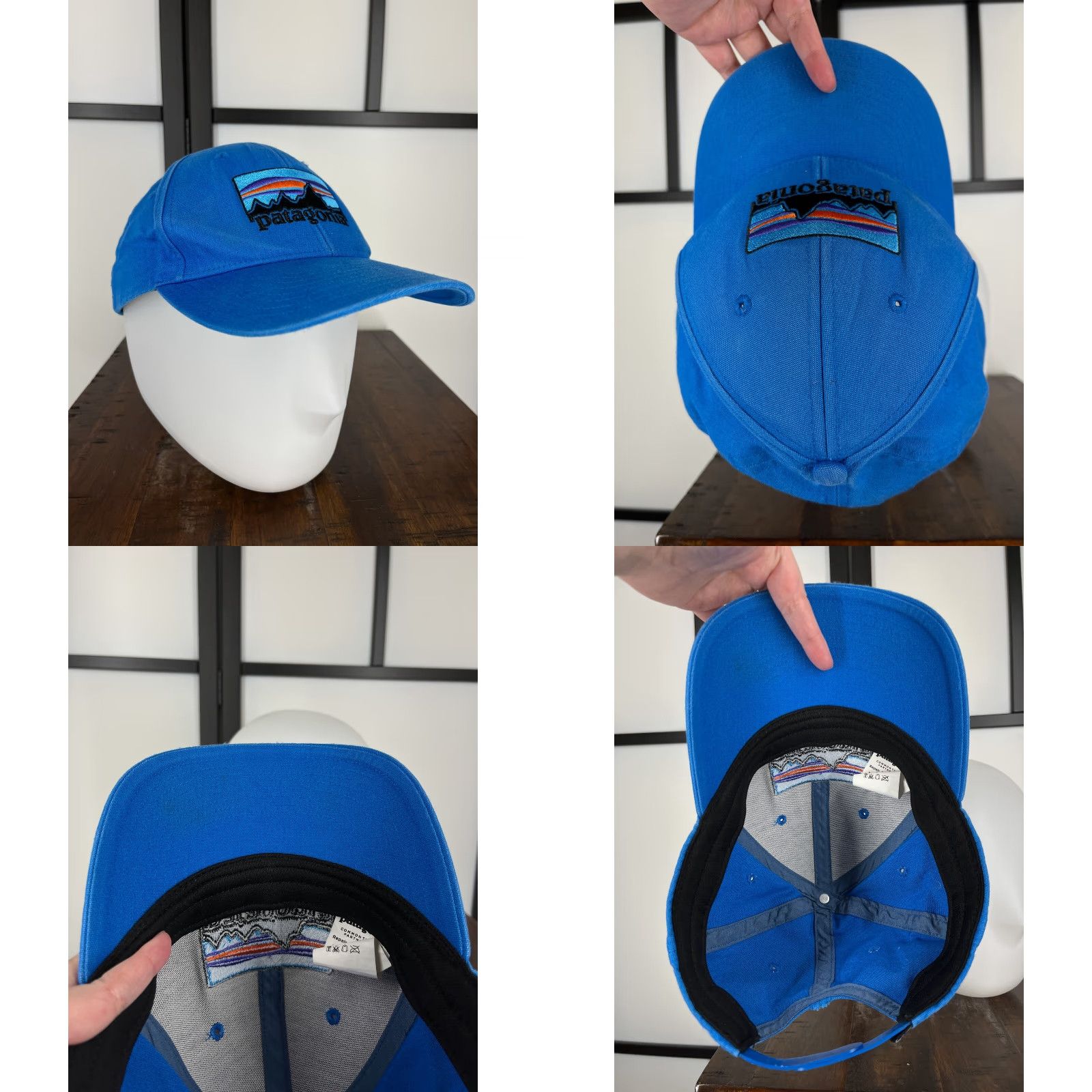 Patagonia Patagonia Hat Cap Snap Back Adult One Size Blue 100% Cotton Fitz Roy Embroidered Snapback Hat/Cap Mens Size ONE SIZE - 8 Thumbnail