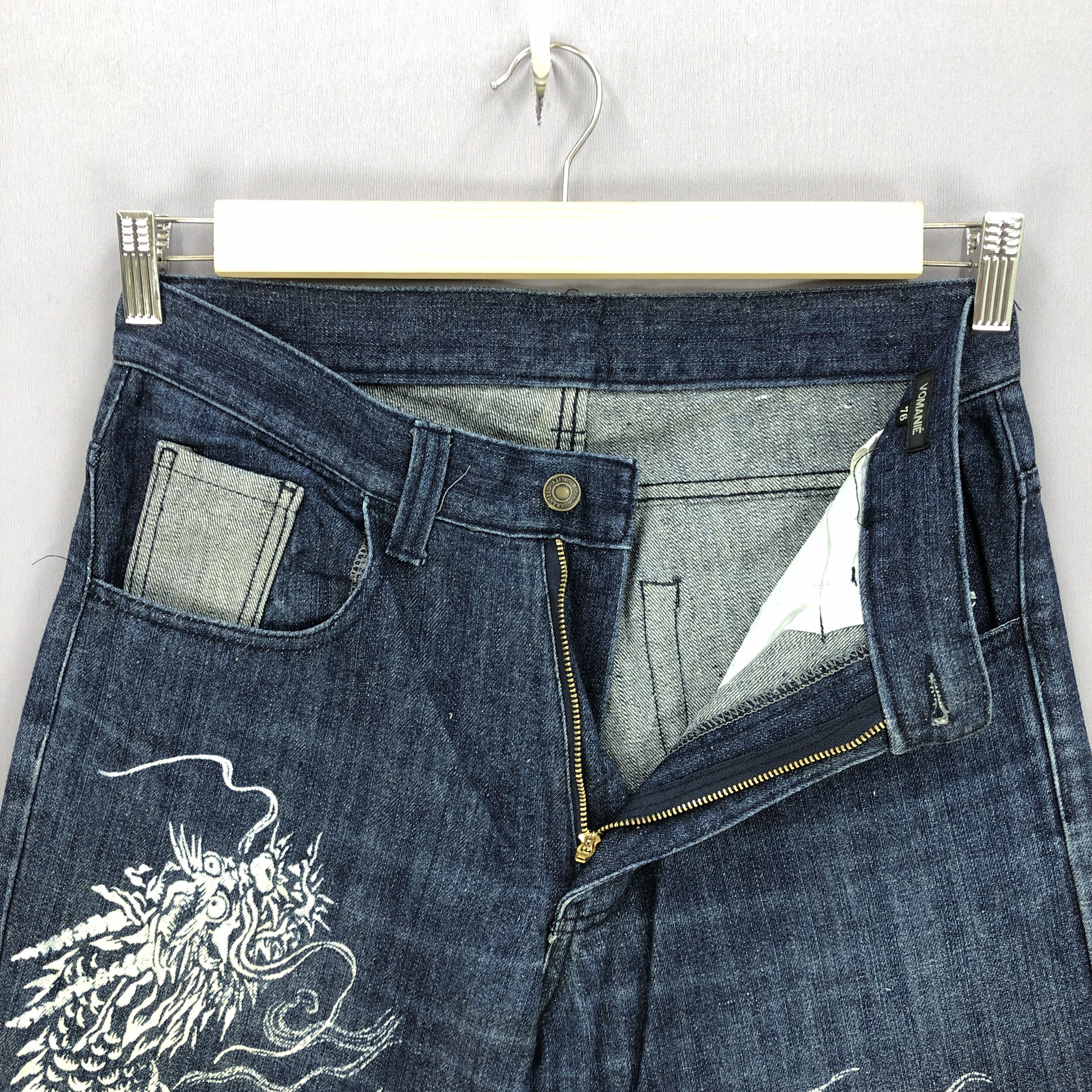 Japanese Brand Vintage Vomanie Japan Jeans Dragon Sukajan Designer Denim Size US 30 / EU 46 - 5 Thumbnail
