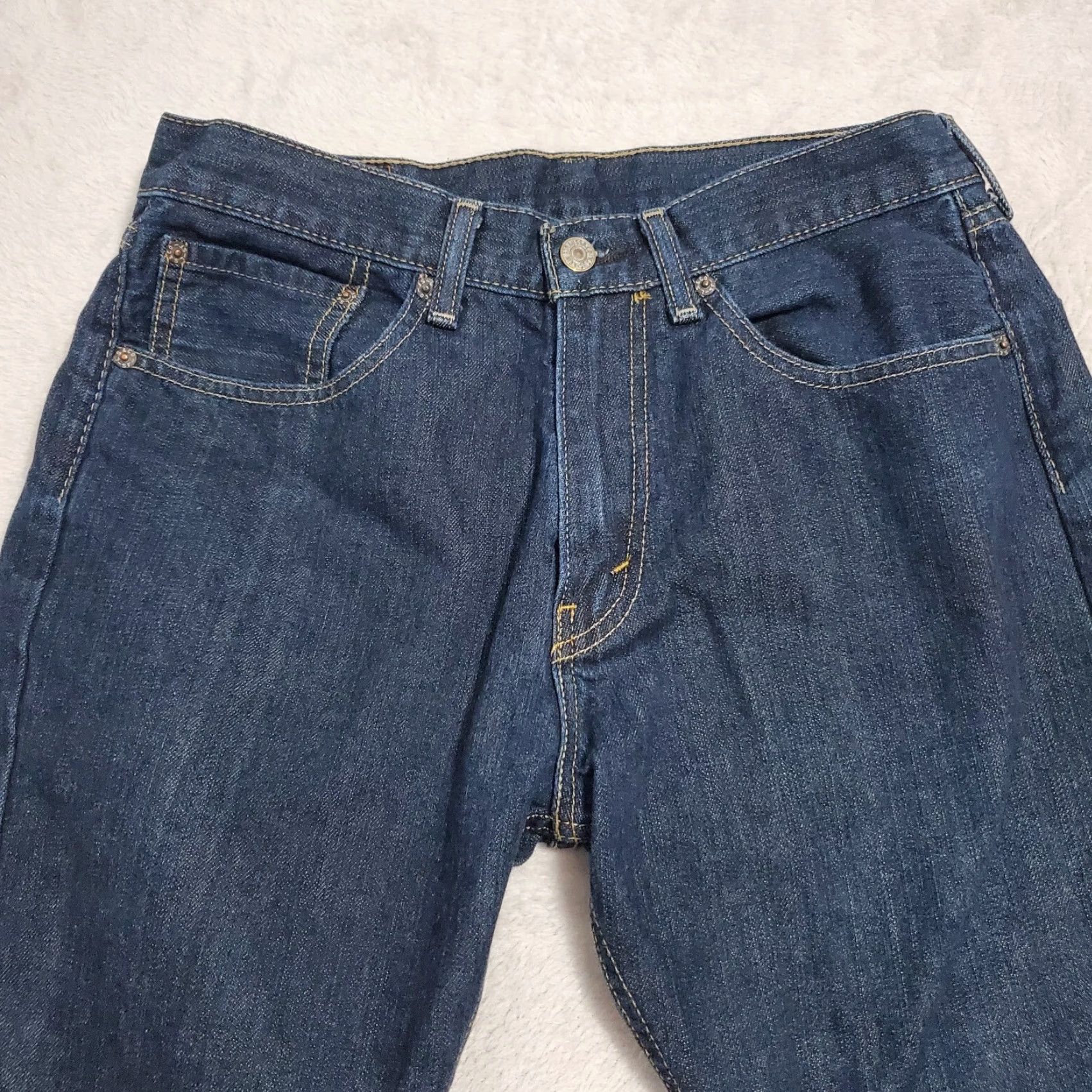 Levi's VINTAGE Levi's 505 Jeans Men 32X34 Blue Straight Leg Regular Fit Denim 30X32 FLAW Size US 30 / EU 46 - 4 Thumbnail