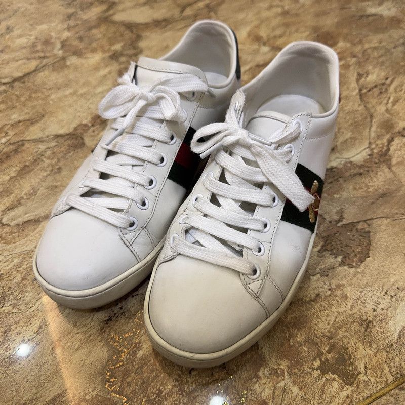 Gucci Gucci White Leather Fashion Sneakers -2508 Size US 6.5 / EU 39-40 - 1 Thumbnail
