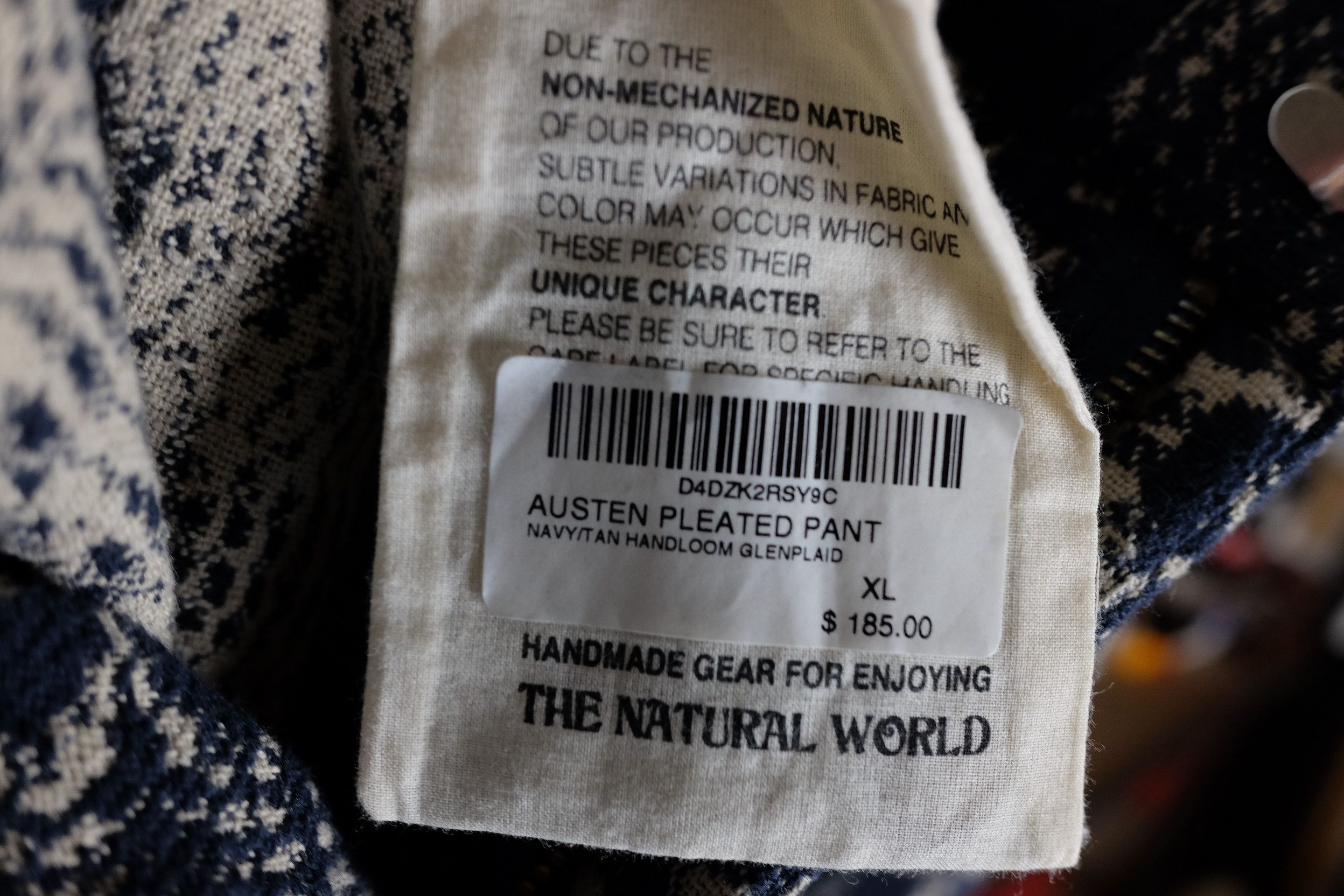 18 East 18 East Austin Navy/Tan Pleated Pant w/ Glenplaid Patchwork Size US 36 / EU 52 - 6 Thumbnail