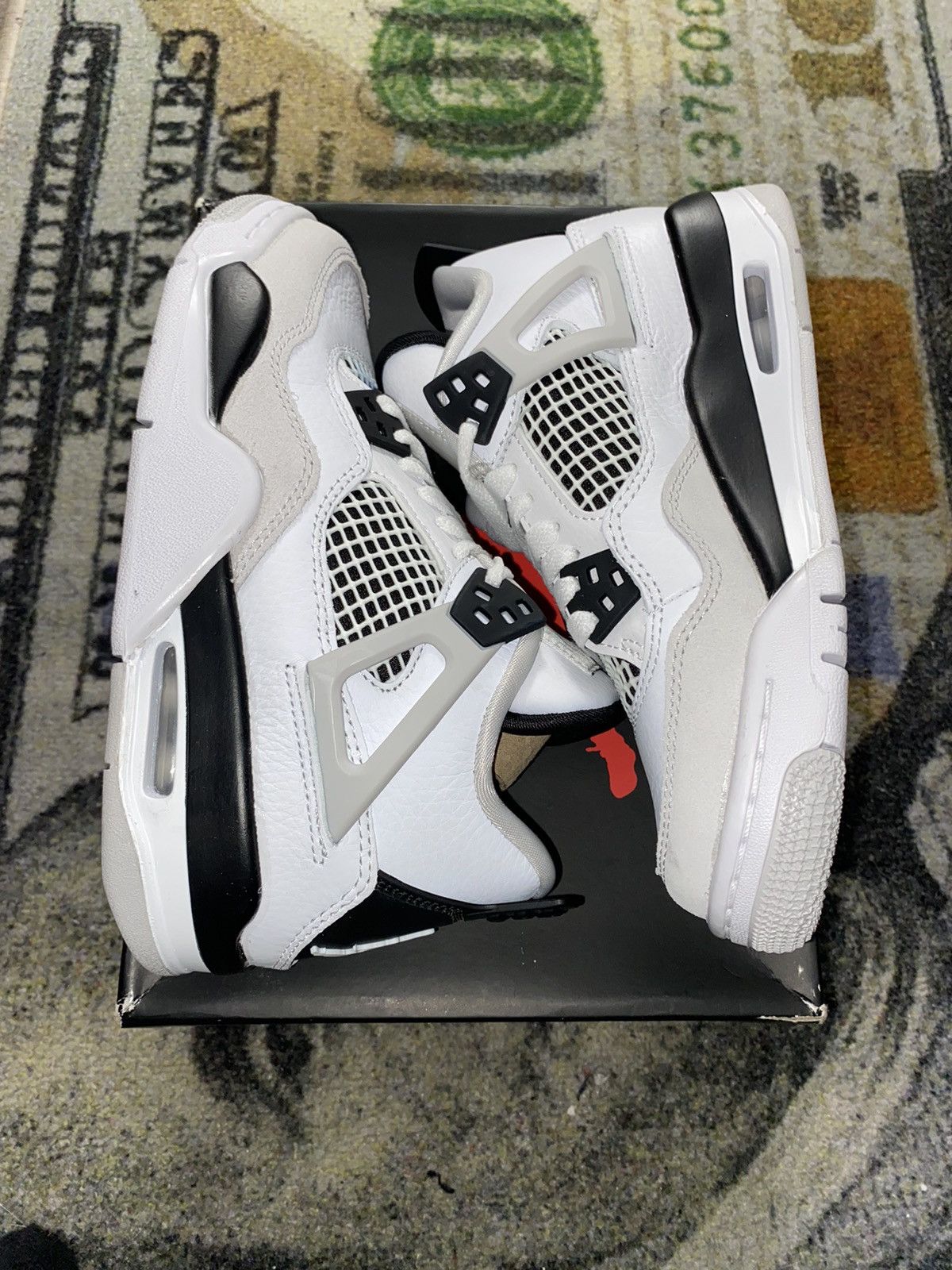 Jordan Brand × Nike Jordan 4 Retro Military Black 3.5Y Grade School Size US 5 / IT 35 - 2 Thumbnail