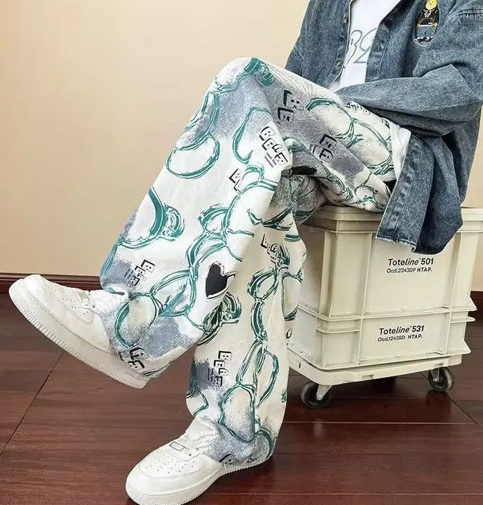 Japanese Brand Man Oversized Casual Pants Harajuku Style Wide Leg Straight Size US 30 / EU 46 - 3 Thumbnail