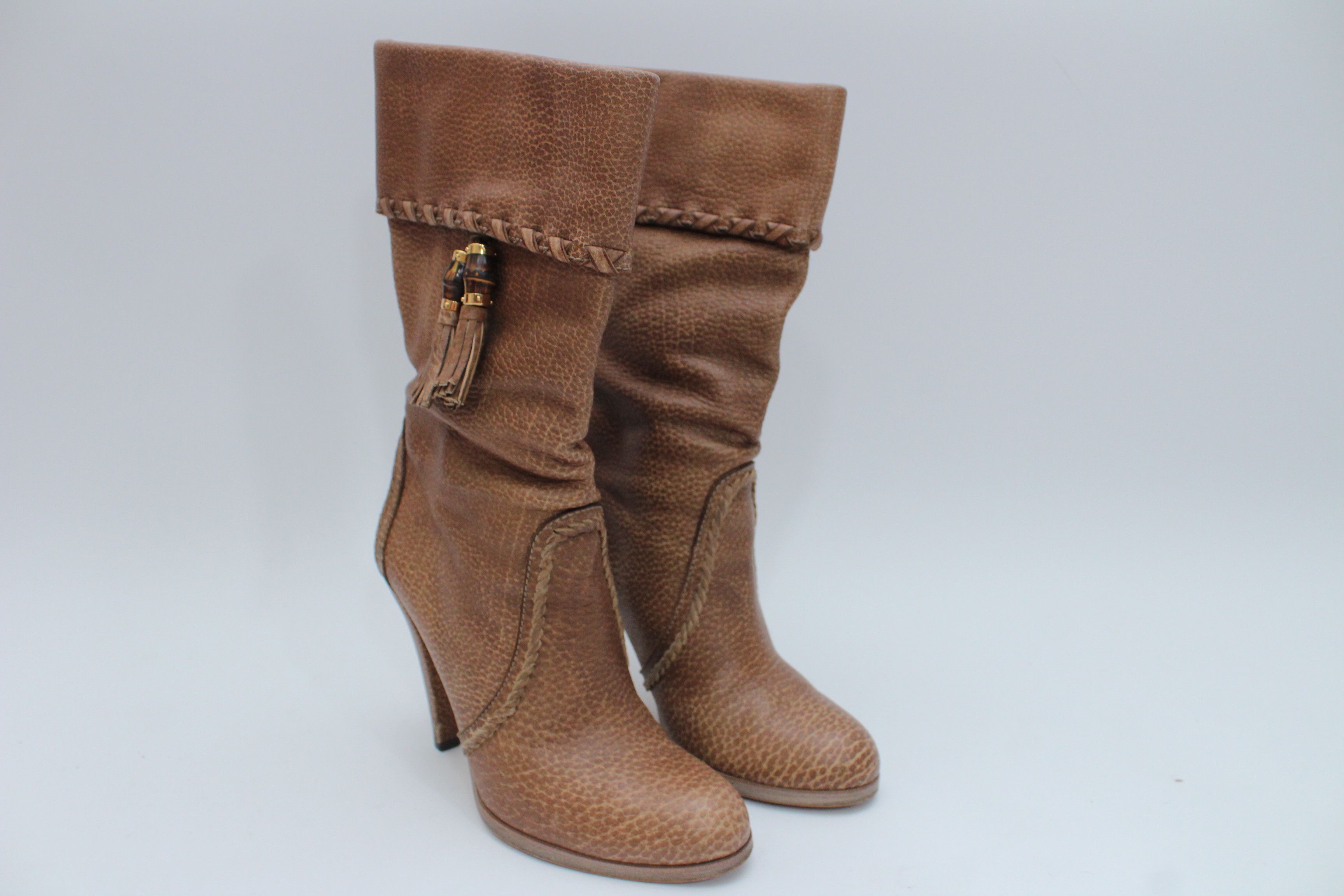 Gucci Gucci Marrakech Brown Leather Heel Boots Size 40 Authentic Size US 10 / IT 40 - 11 Thumbnail
