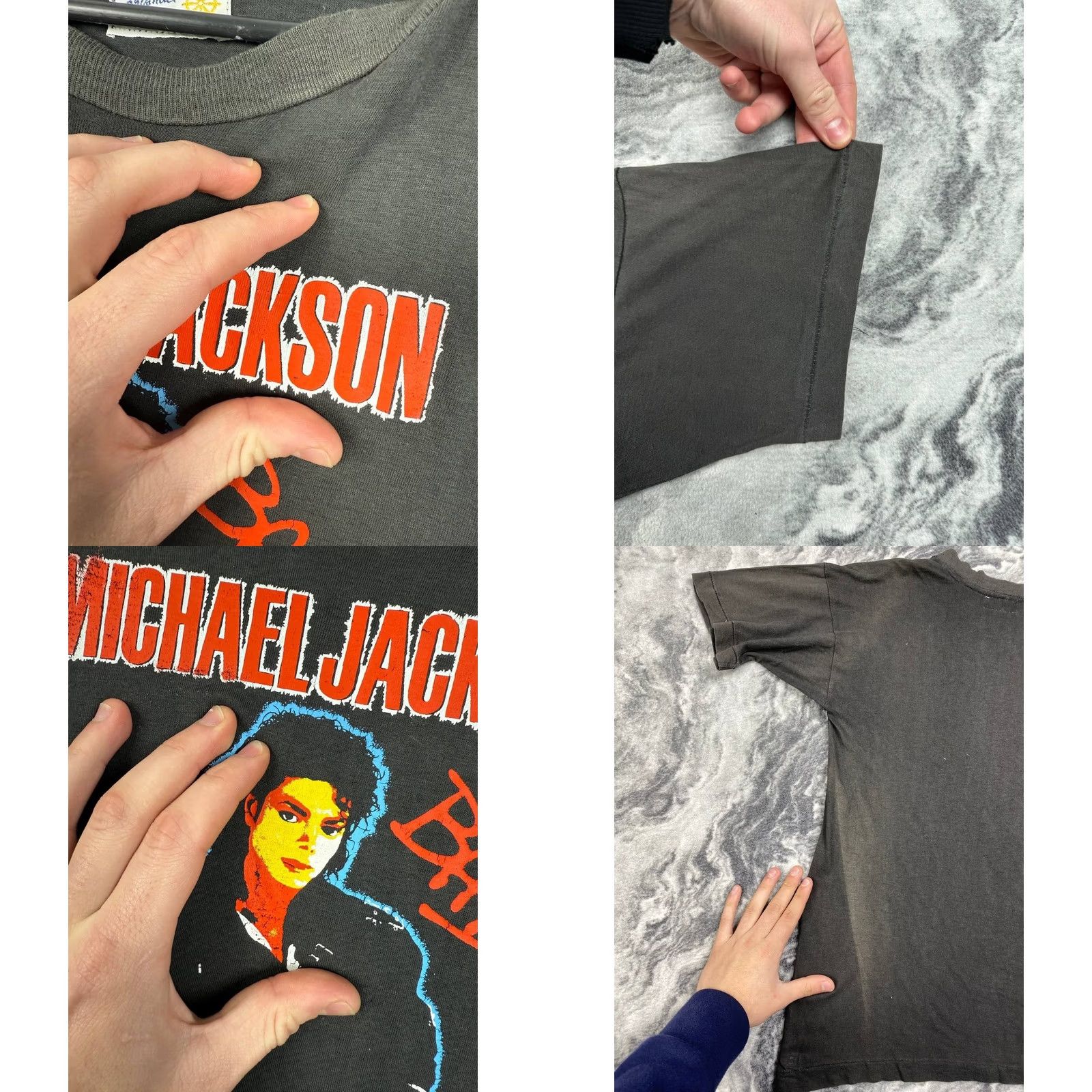 Vintage VINTAGE Michael Jackson T-Shirt 80s 90s Boyfriend Fit Crew Neck Short Sleeve Black Size M Mens Shirt Pop Logo Decade 80s 90s Size US M / EU 48-50 / 2 - 8 Thumbnail