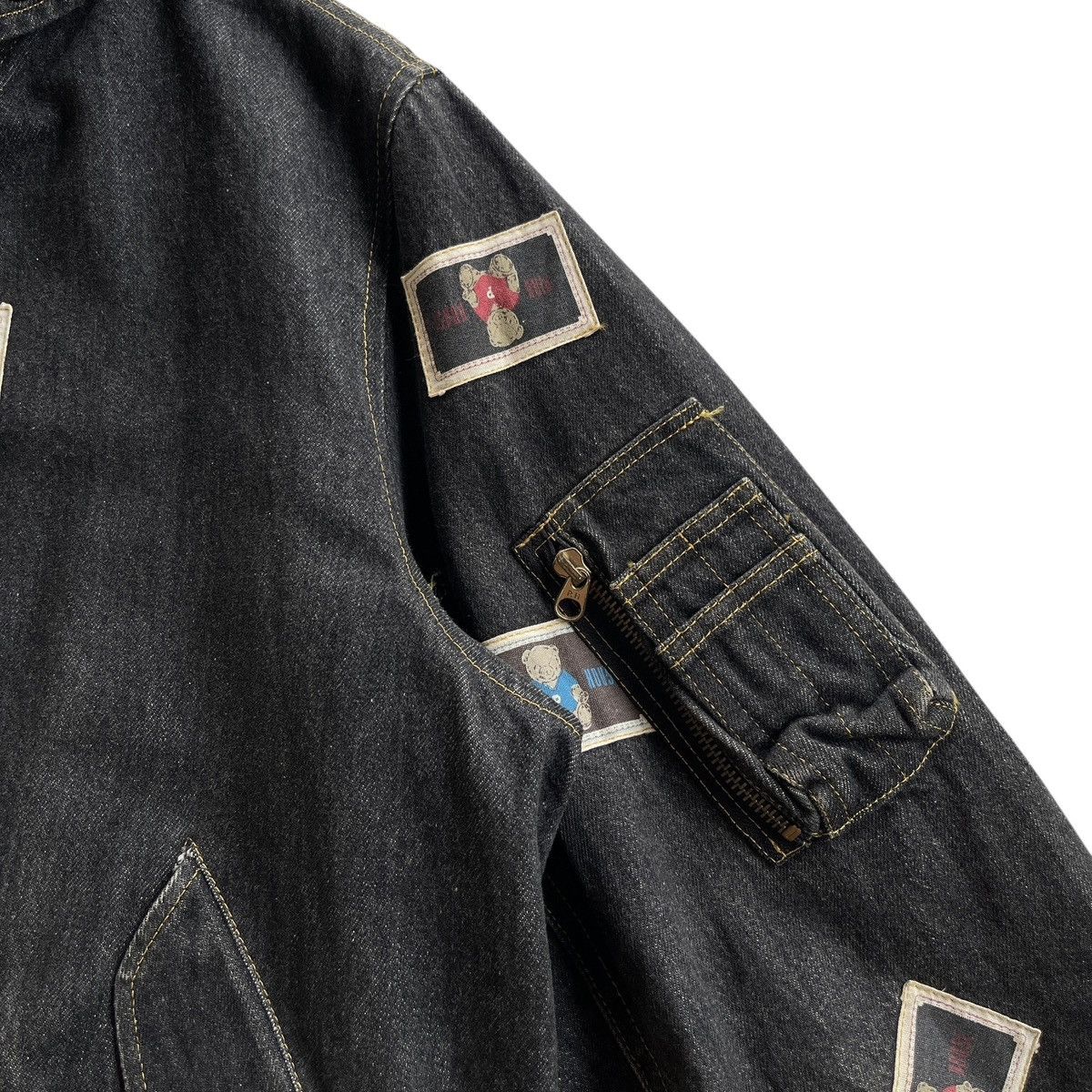 Pink House Parachute Denim Bomber Jacket Size US L / EU 52-54 / 3 - 11 Thumbnail