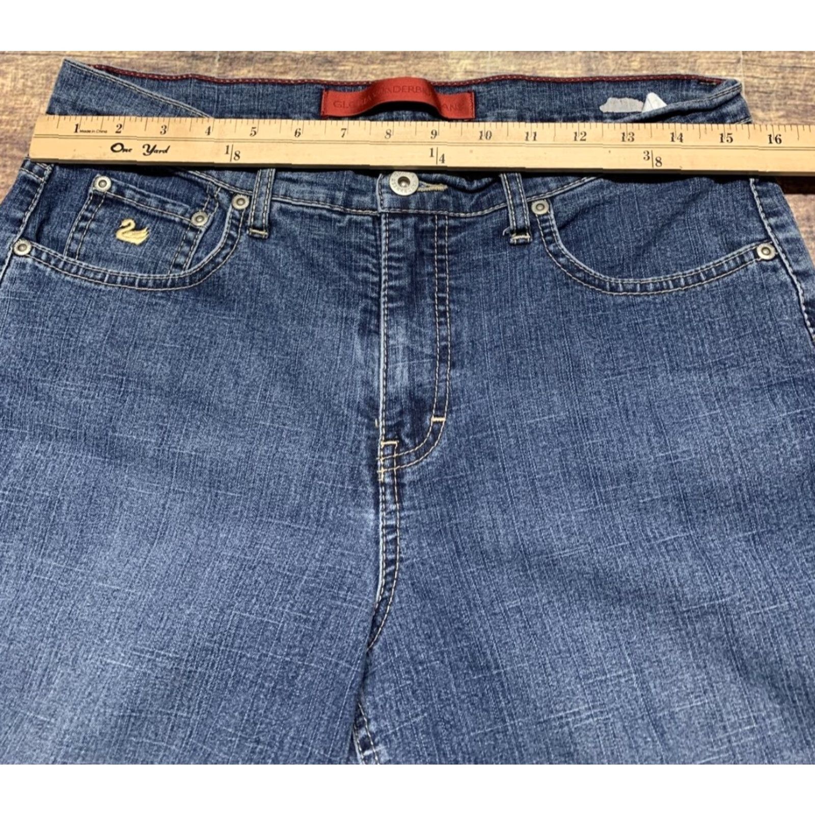 Gloria Vanderbilt Gloria Vanderbilt Jeans Womens Blue Jeans Size 10 Short Corto Court Stretch 32 x 30 Denim Straight Casual 9.5" Rise Women Size 32" / US 10 / IT 46 - 5 Thumbnail