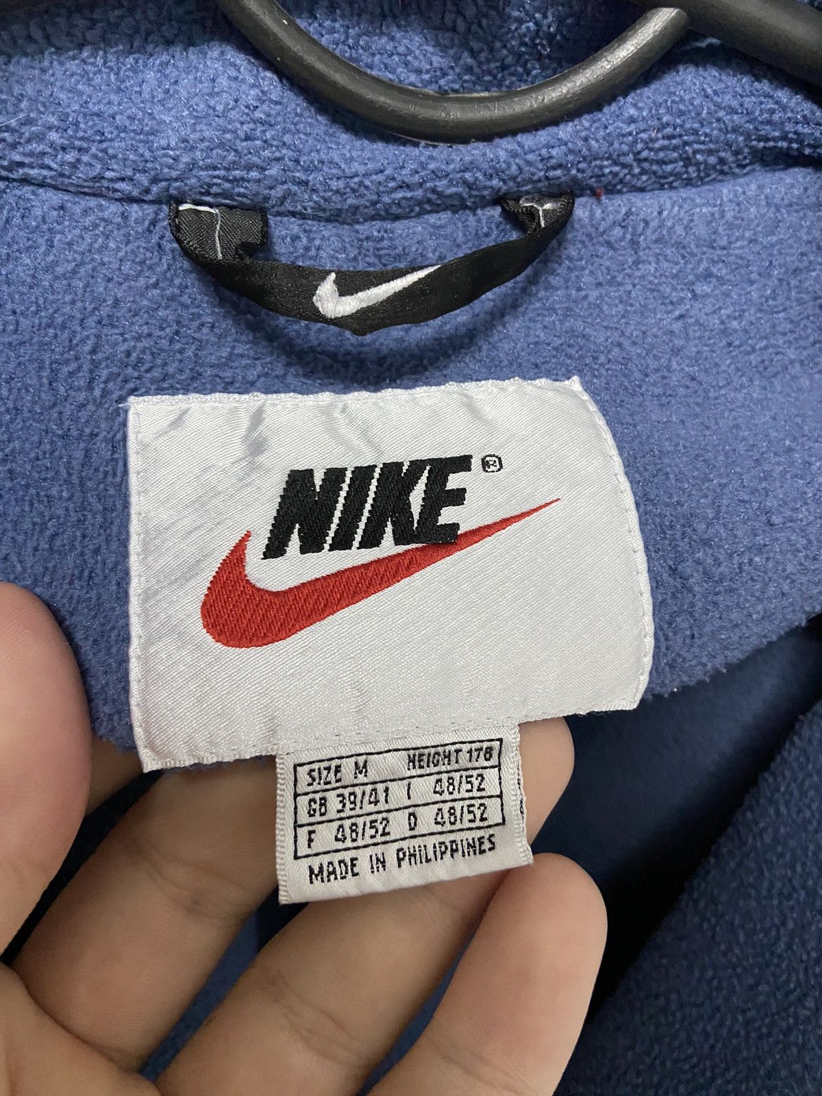 Nike × Vintage Nike Vintage Jacket Fleece 1/3 Nylon Logo Spell Out Size US M / EU 48-50 / 2 - 7 Thumbnail