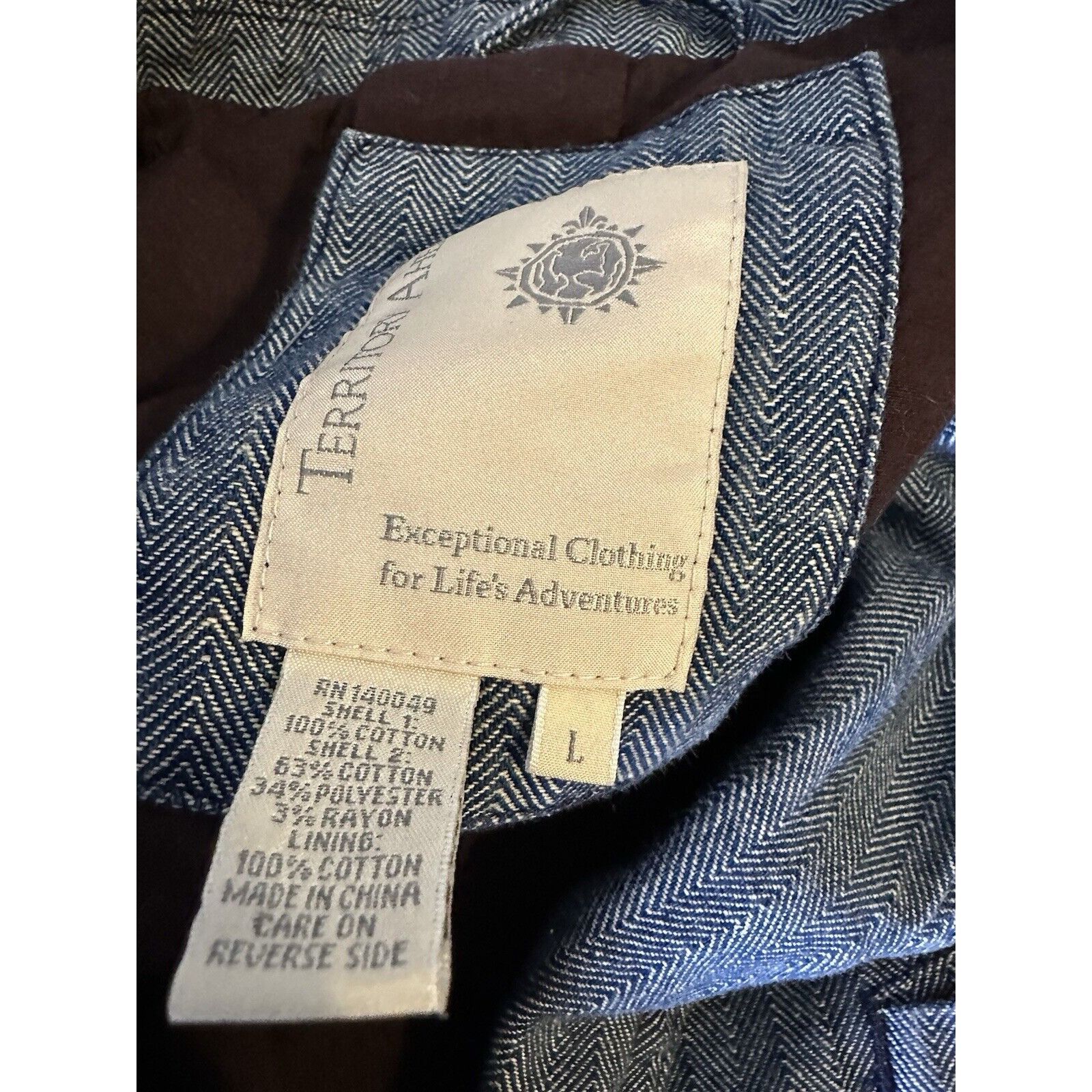 The Territory Ahead VTG TERRITORY AHEAD COTTON TWILL LINED BLUE BLAZER JACKET Size US L / EU 52-54 / 3 - 12 Thumbnail