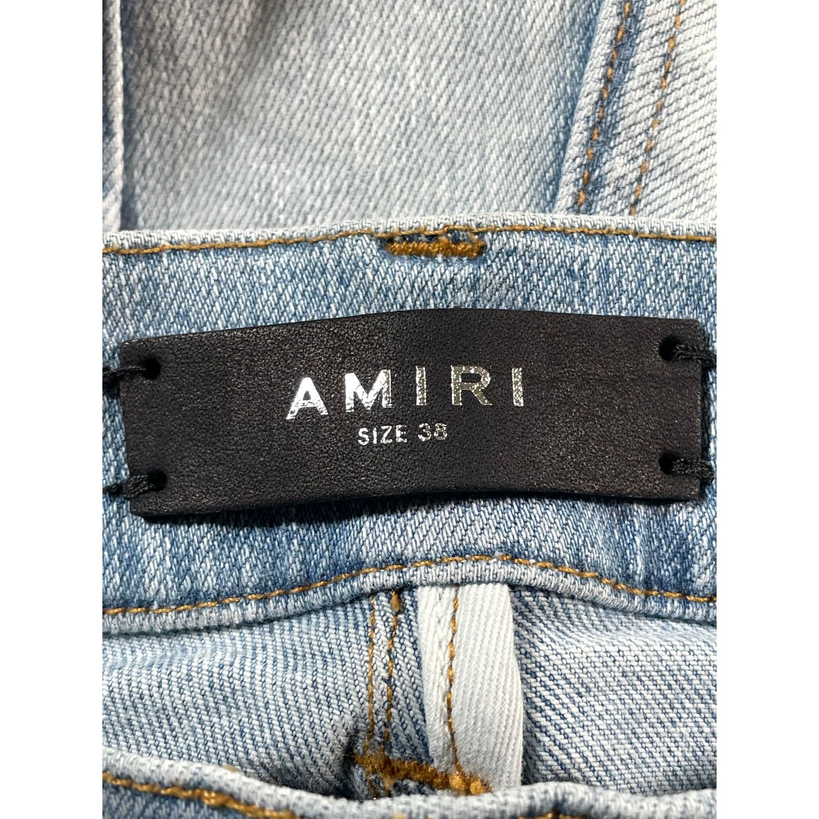Amiri Amiri Stencil Zig Zag Light Wash Jeans Size US 38 / EU 54 - 6 Thumbnail
