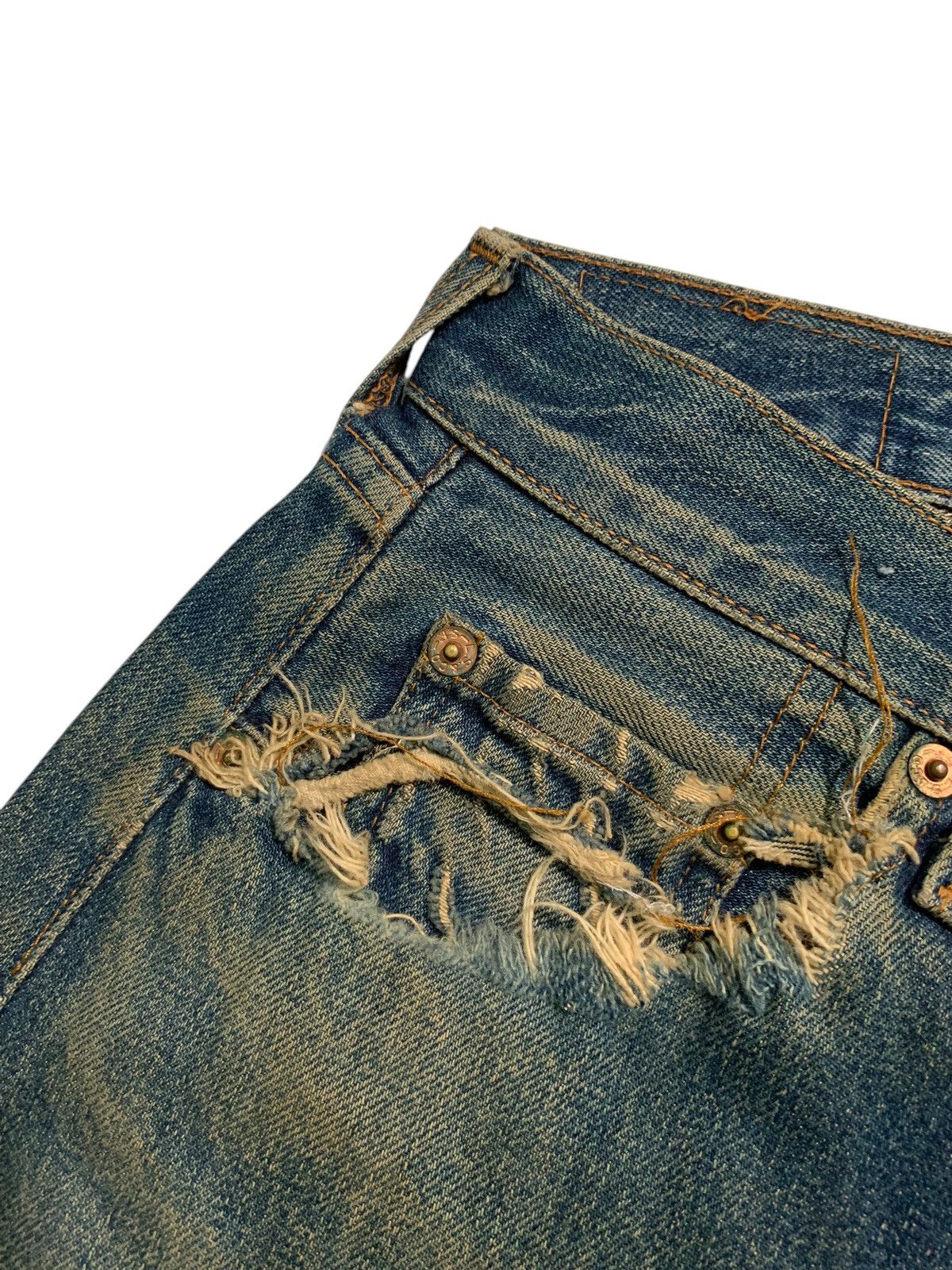 Levi's VINTAGE LEVIS 501 BIG E SELVEDGE MUDWASH & RUSTY DISTRESSED Size US 29 - 15 Thumbnail