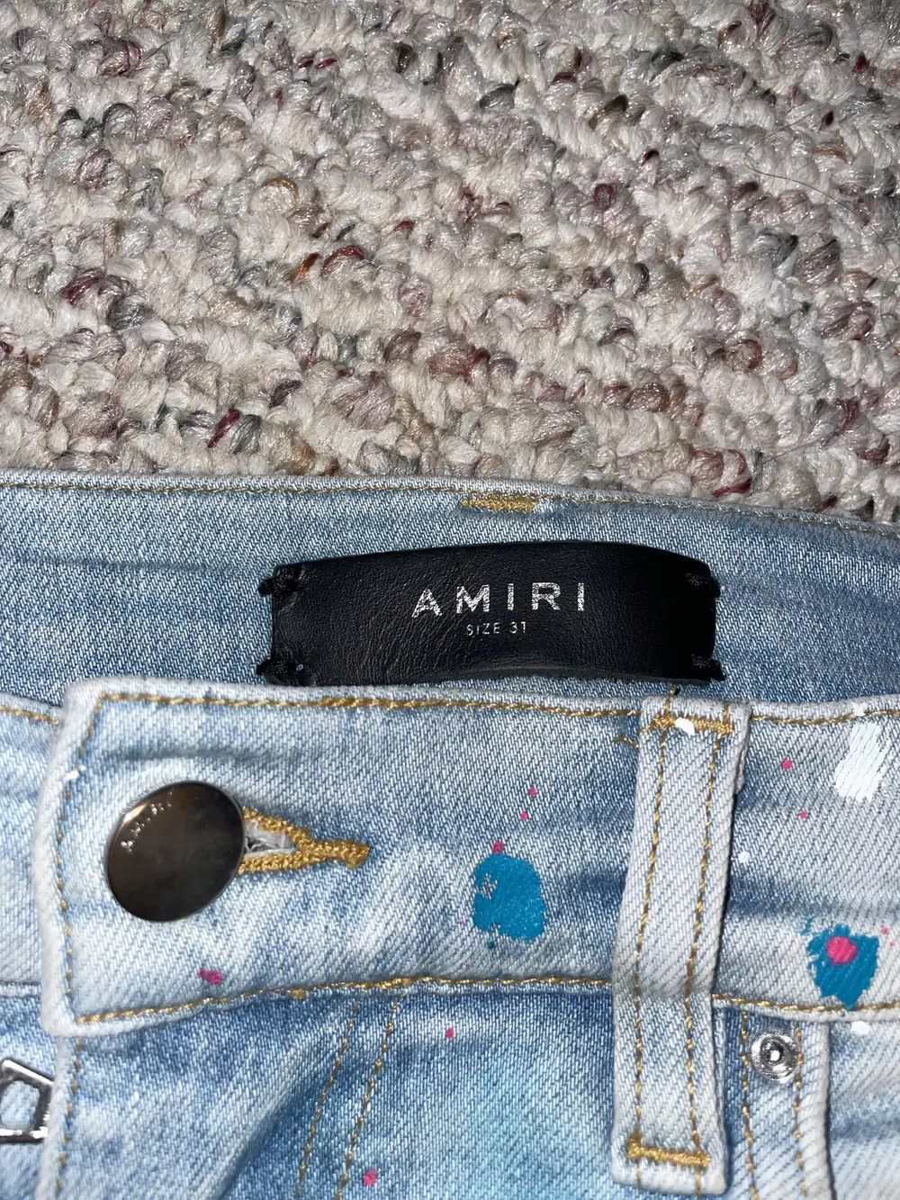 Amiri Amiri Paint Splatter Jeans Size US 31 - 3 Thumbnail