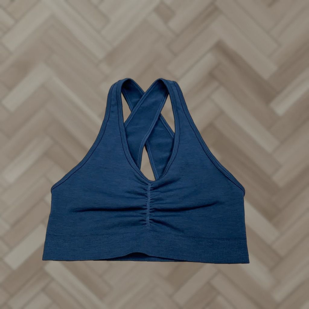 Vintage Alphalete RacERback Sports Bra Small Gray Activewear Gym Training Size ONE SIZE - 1 Thumbnail