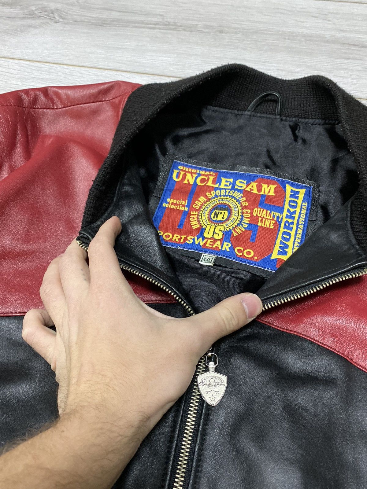 Other Vintage Uncle Sam leather bomber oversized diesel avirex y2k Size US XXL / EU 58 / 5 - 5 Thumbnail