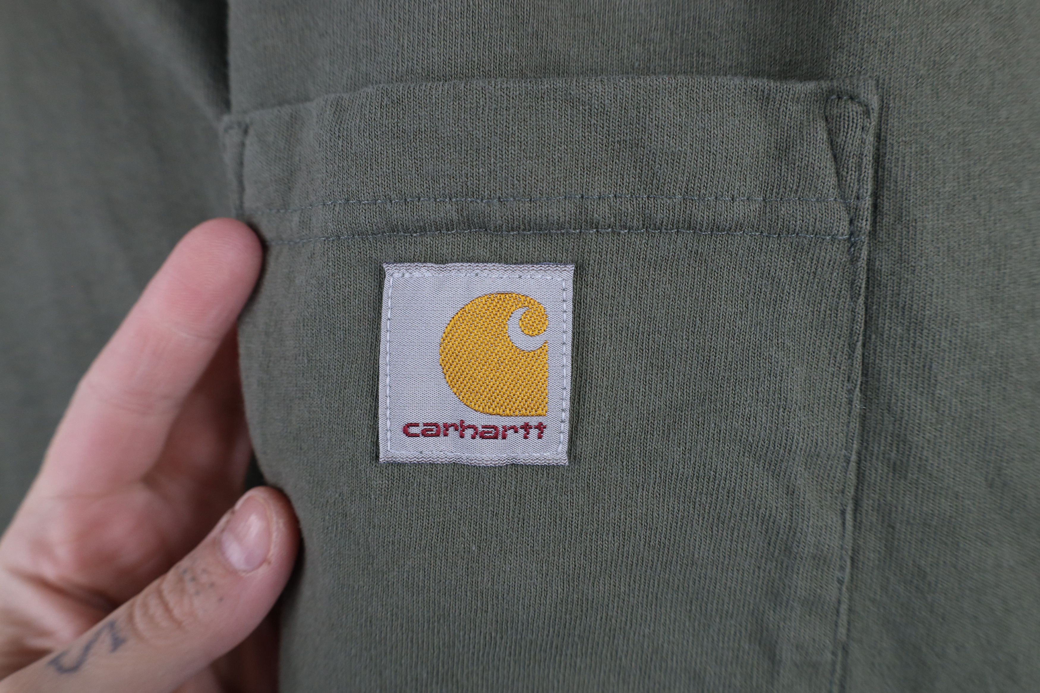Carhartt × Vintage Vintage Y2K Carhartt Fit Short Sleeve Pocket T-Shirt Green Size US XXL / EU 58 / 5 - 4 Thumbnail