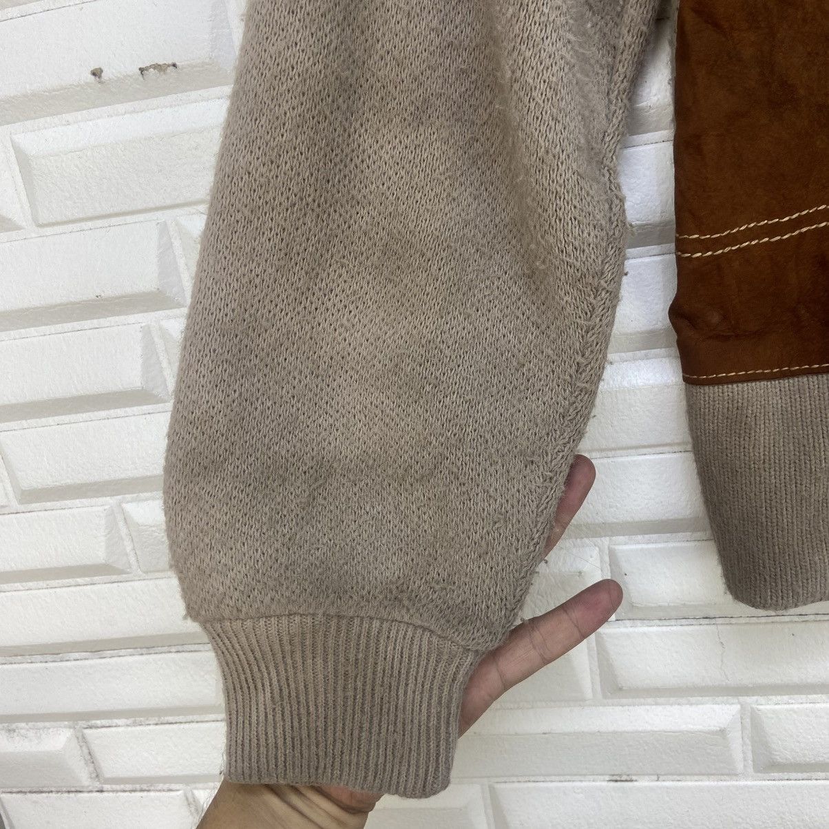 Leather × Vintage Vintage 60s Campus Made in USA Leather + Knitwear Jacket Size US S / EU 44-46 / 1 - 15 Thumbnail