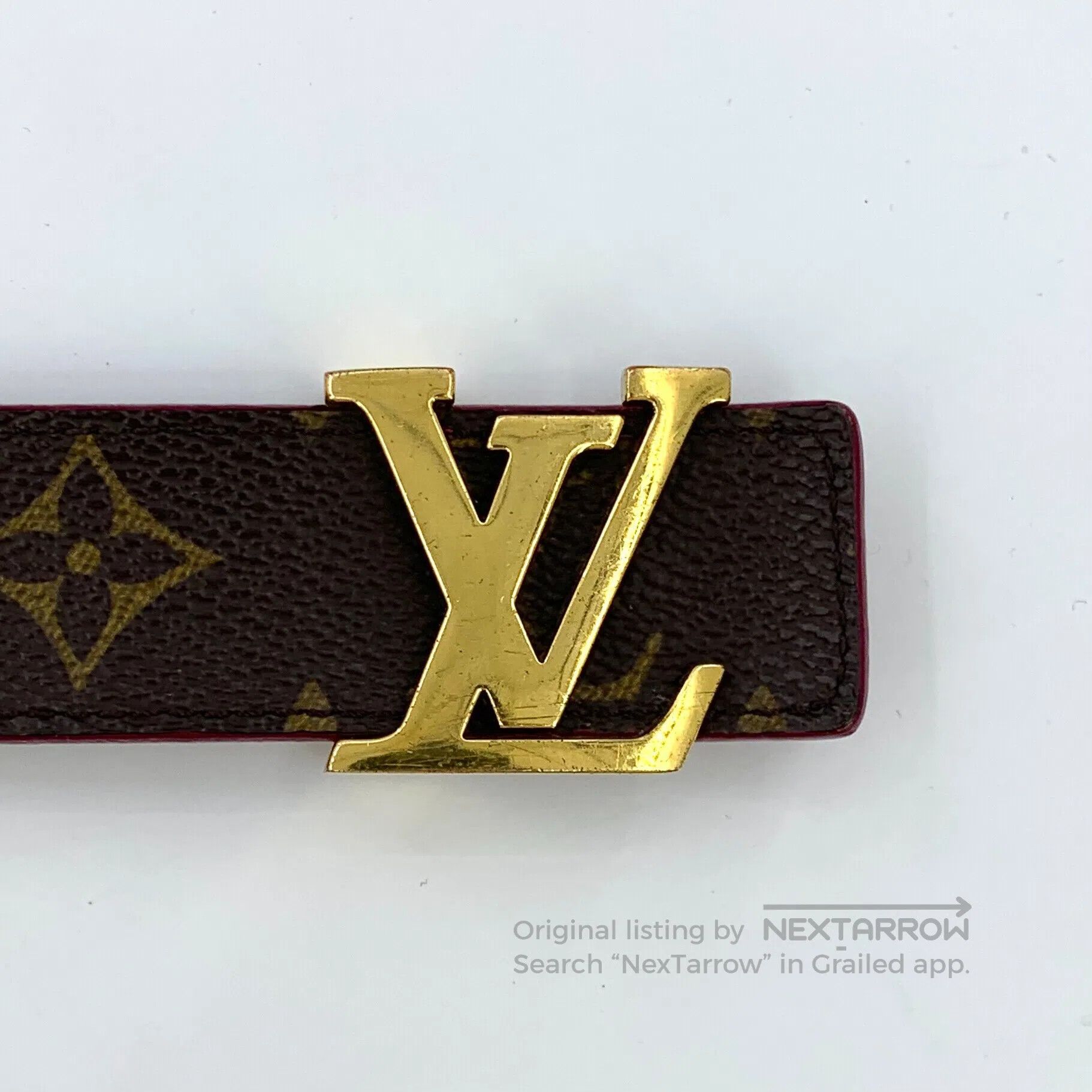 Louis Vuitton Louis Vuitton Dark Brown Logo Monogram Smooth Buckle Leath Size ONE SIZE - 3 Thumbnail
