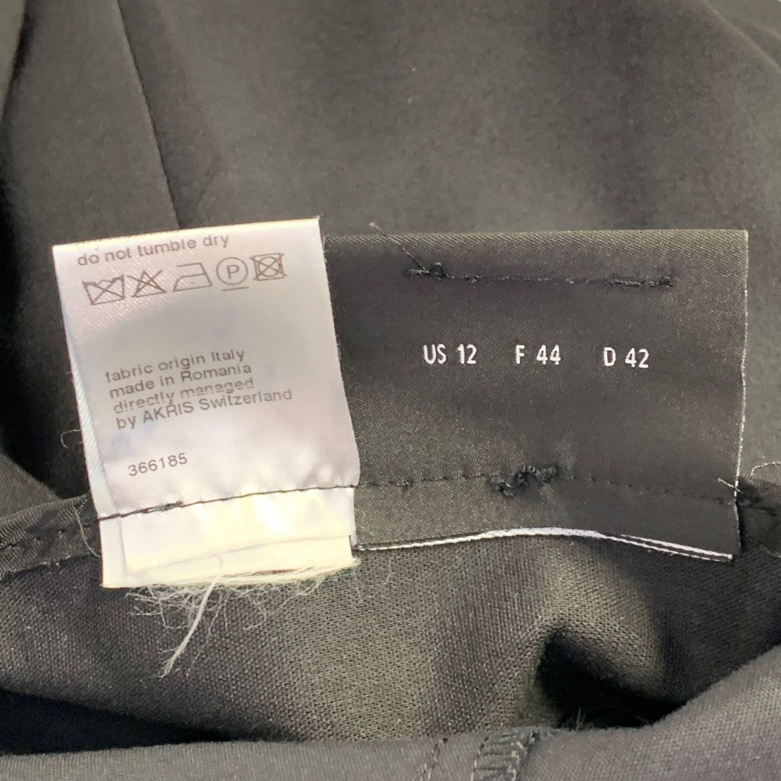 Akris AKRIS Size 12 Black Cotton Blend Side Zipper Dress Pants Size 34" / US 12 / IT 48 - 4 Thumbnail