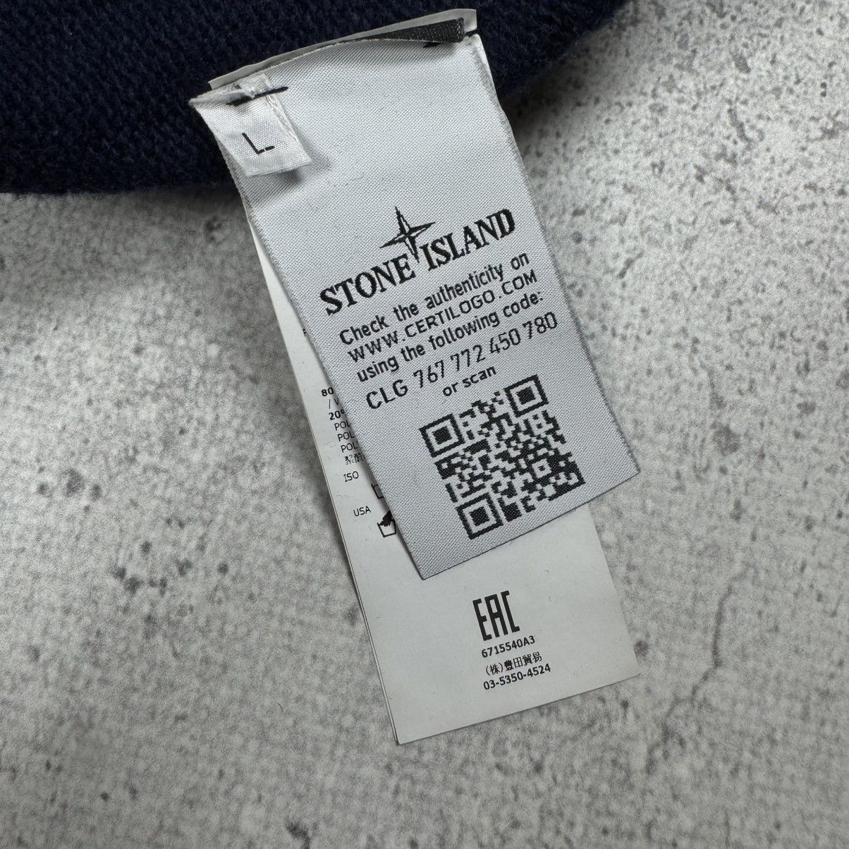 Stone Island Stone Island Knitted Wool Full Zip Hoodie Navy Blue Size US L / EU 52-54 / 3 - 11 Thumbnail