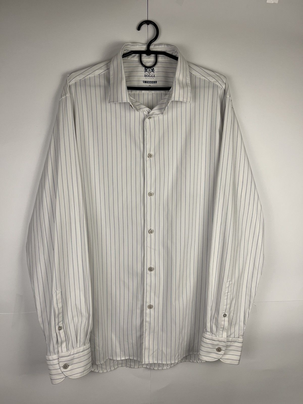 Boggi Boggi Milano Luxury Striped Nylon Long Sleeve Shirt Size US XXL / EU 58 / 5 - 1 Thumbnail