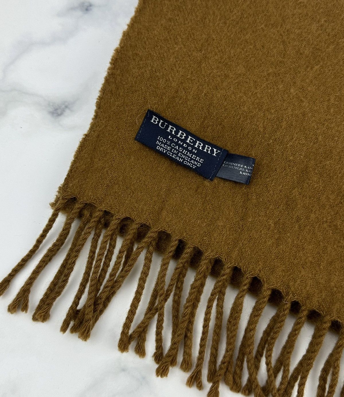 Burberry Burberry Scarf brown CASHMERE made in England Size ONE SIZE - 4 Thumbnail